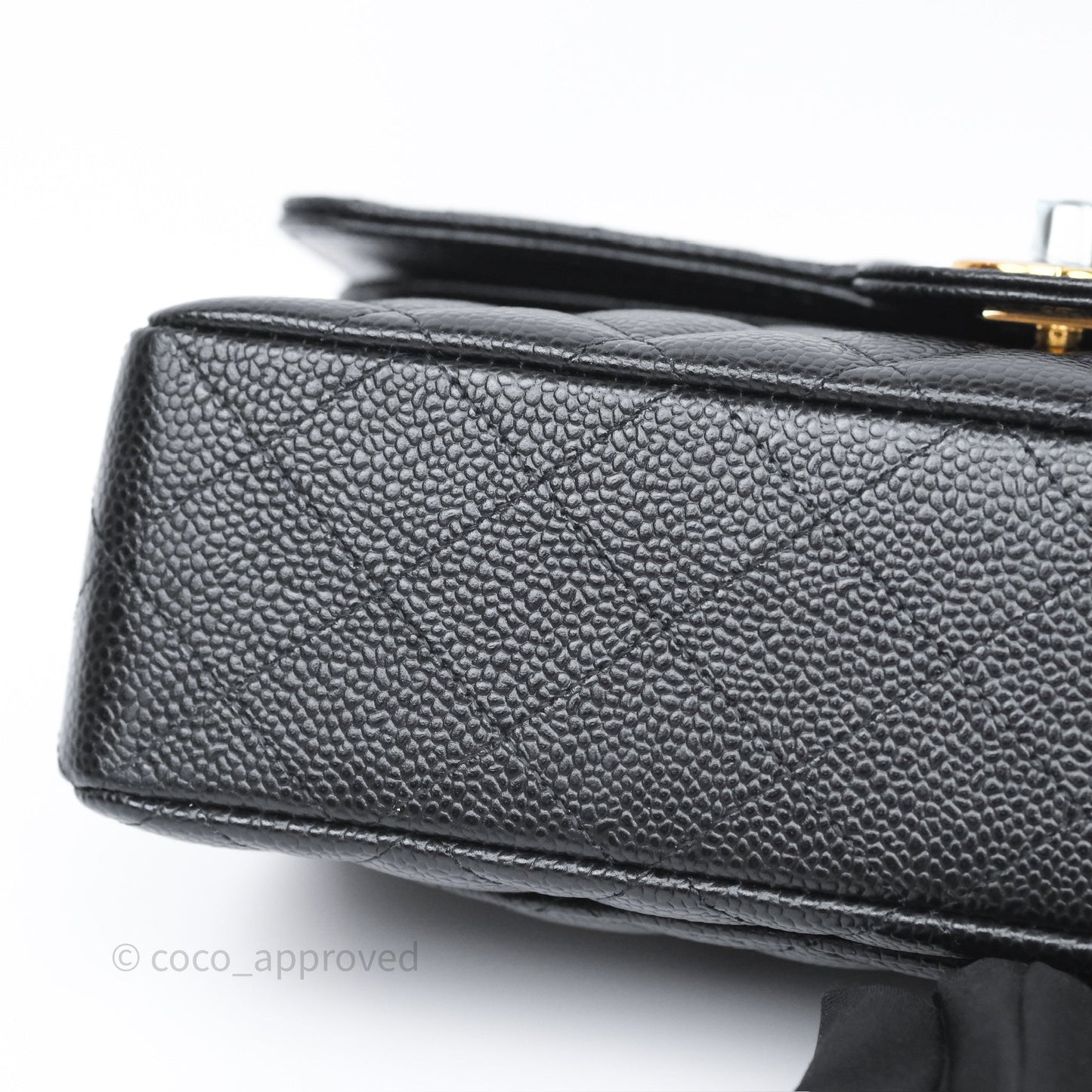 Chanel Small Classic Flap Quilted Black Caviar Gold Hardware