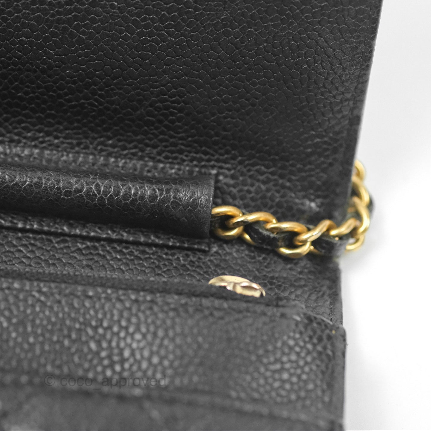 Chanel Boy Wallet on Chain WOC Black Caviar Gold Hardware