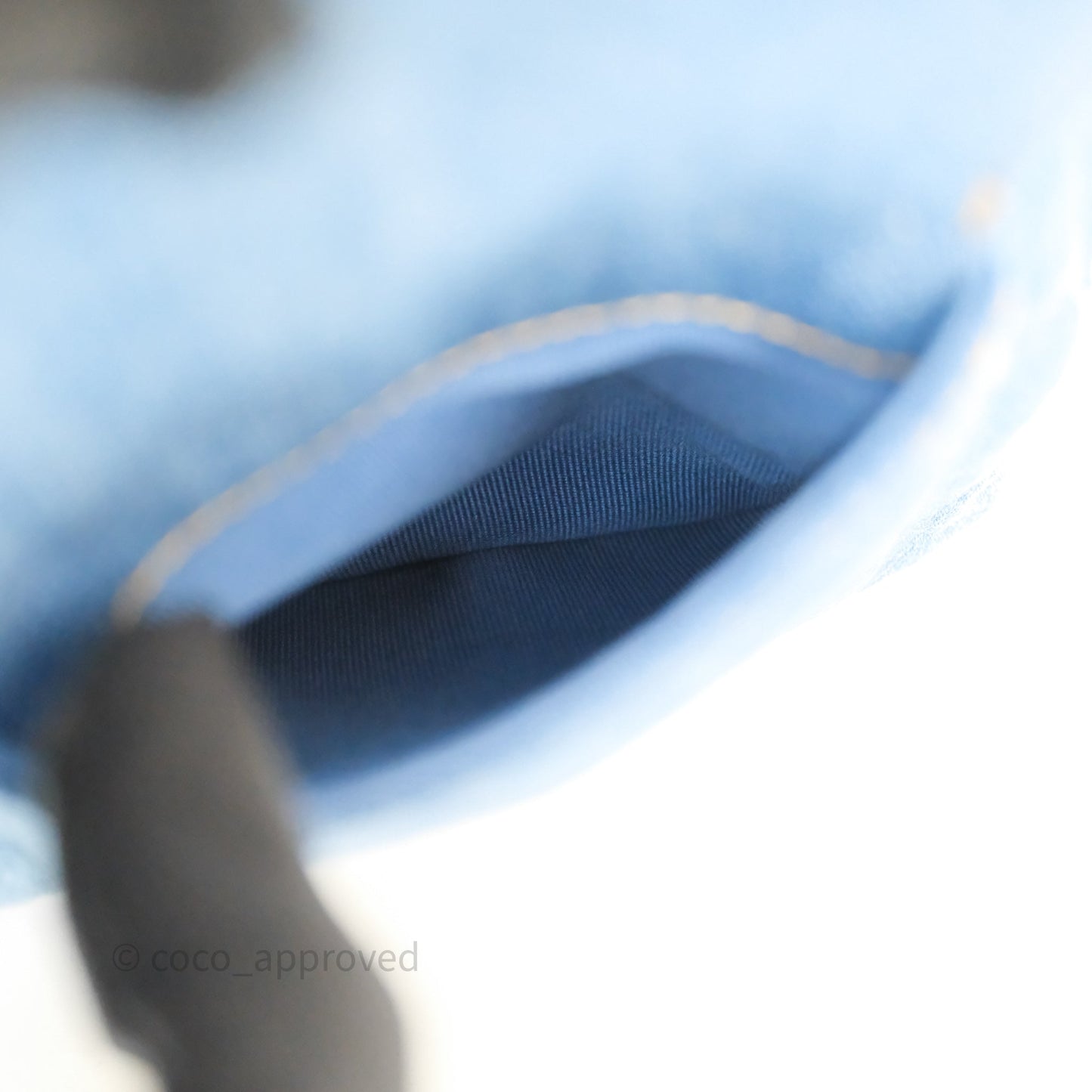 Chanel Double Pocket Hobo Bag Blue Denim Aged Gold Hardware
