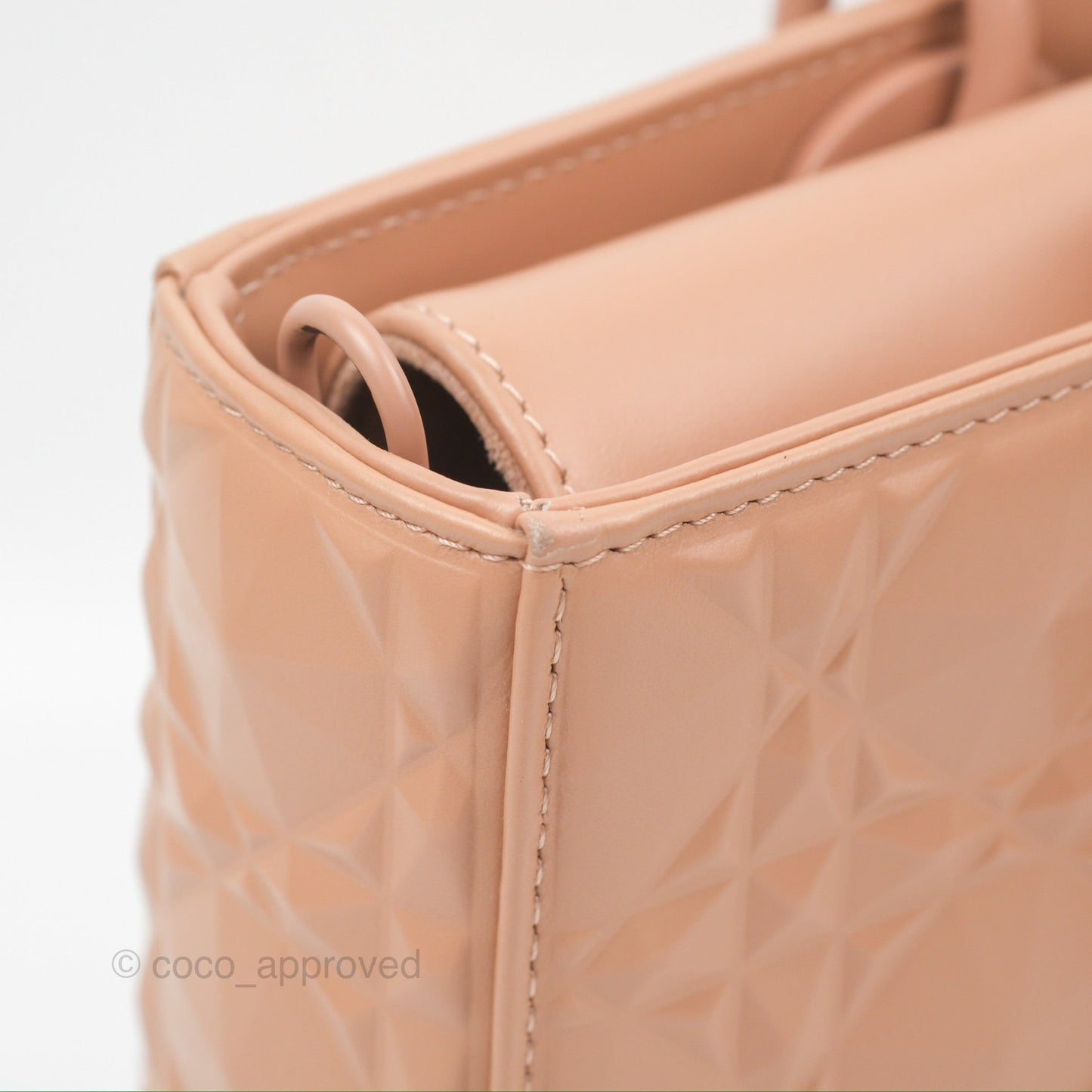 Dior Lady D-Joy Bag Rose Des Vents Cannage Calfskin with Diamond Motif