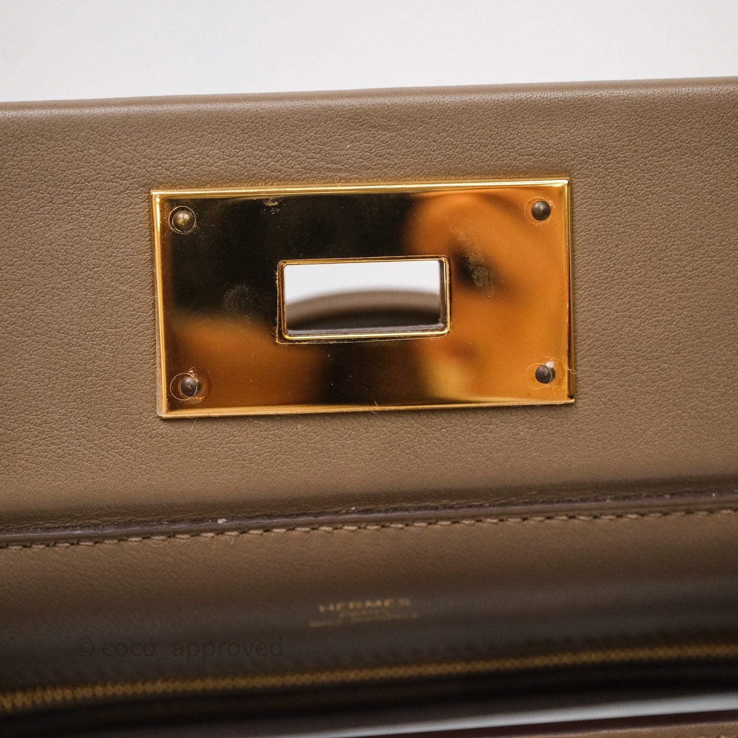 Hermès 24/24 21 Mini Etoupe 18 Evercolor/Swift Gold Hardware
