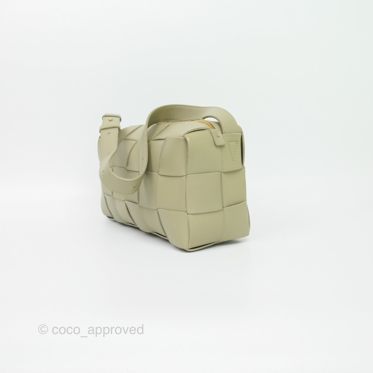 Bottega Veneta Brick Cassette Bag Olive Green Intrecciato Lambskin