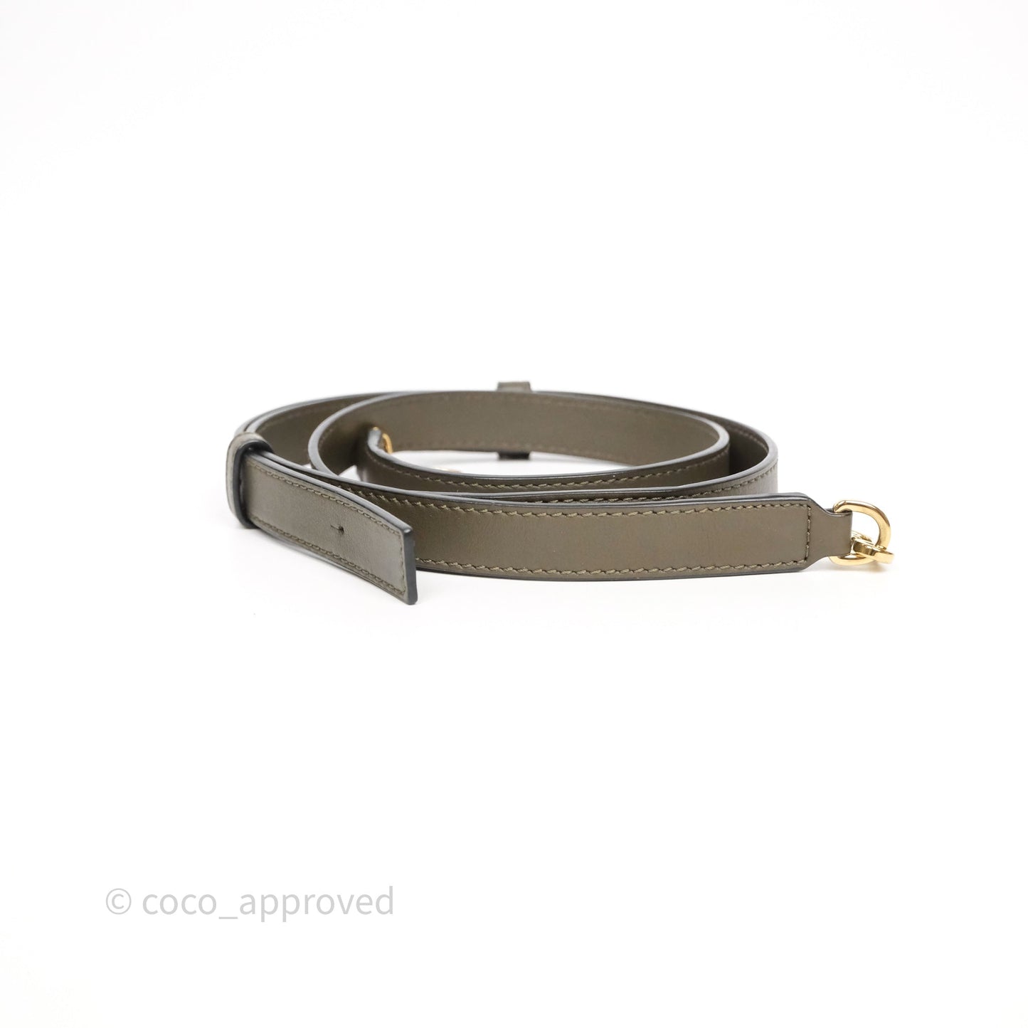 Loewe Flamenco Clutch Medium in Nappa Calfskin Dark Khaki Green