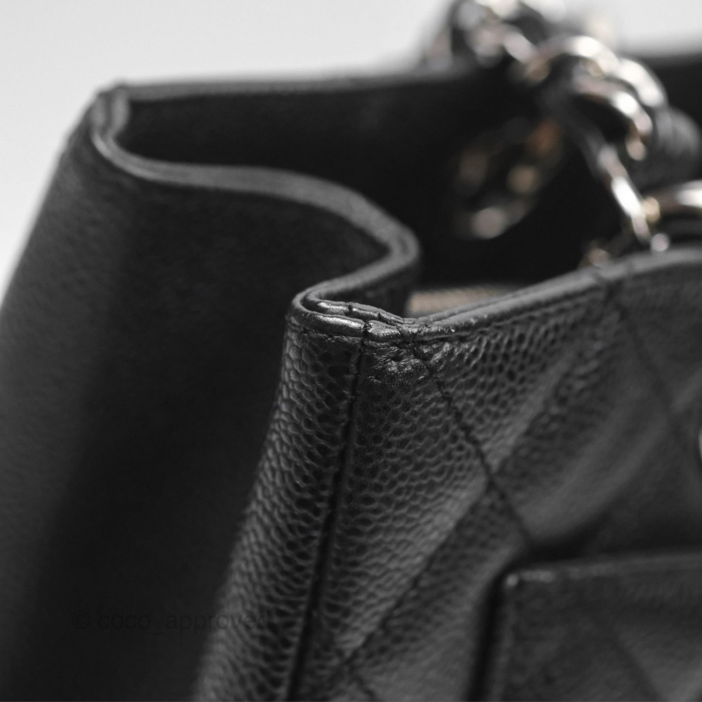 Chanel GST Black Caviar Silver Hardware