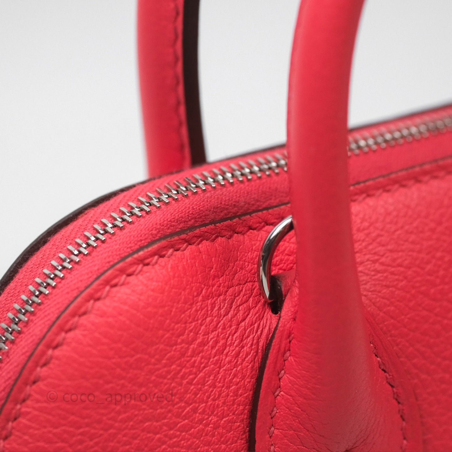 Hermès Bolide Mini 1923 Rose Texas 0E/ Cuivre 6C Evercolor Palladium Hardware