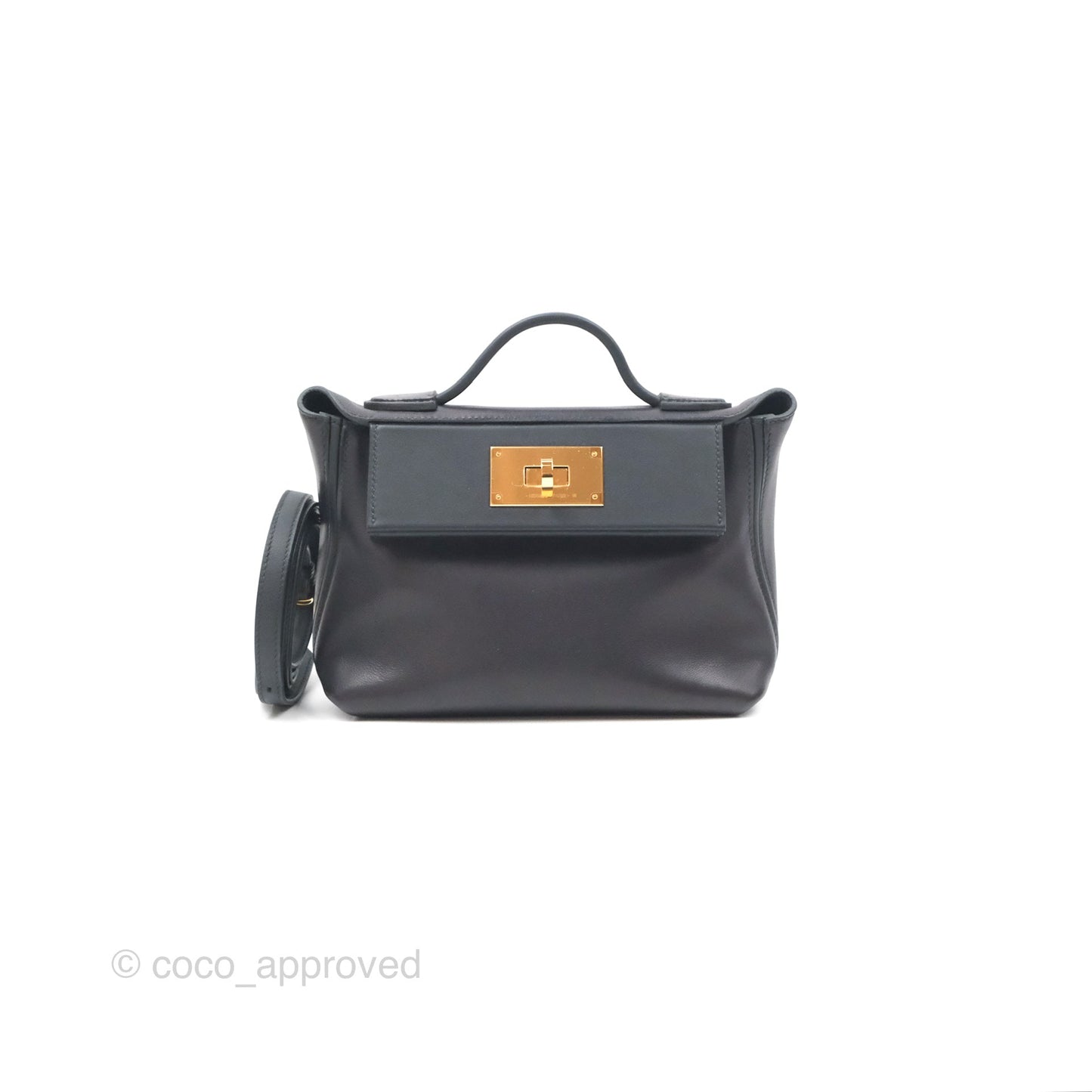 Hermès 24/24 21 Mini Black Swift Gold Hardware