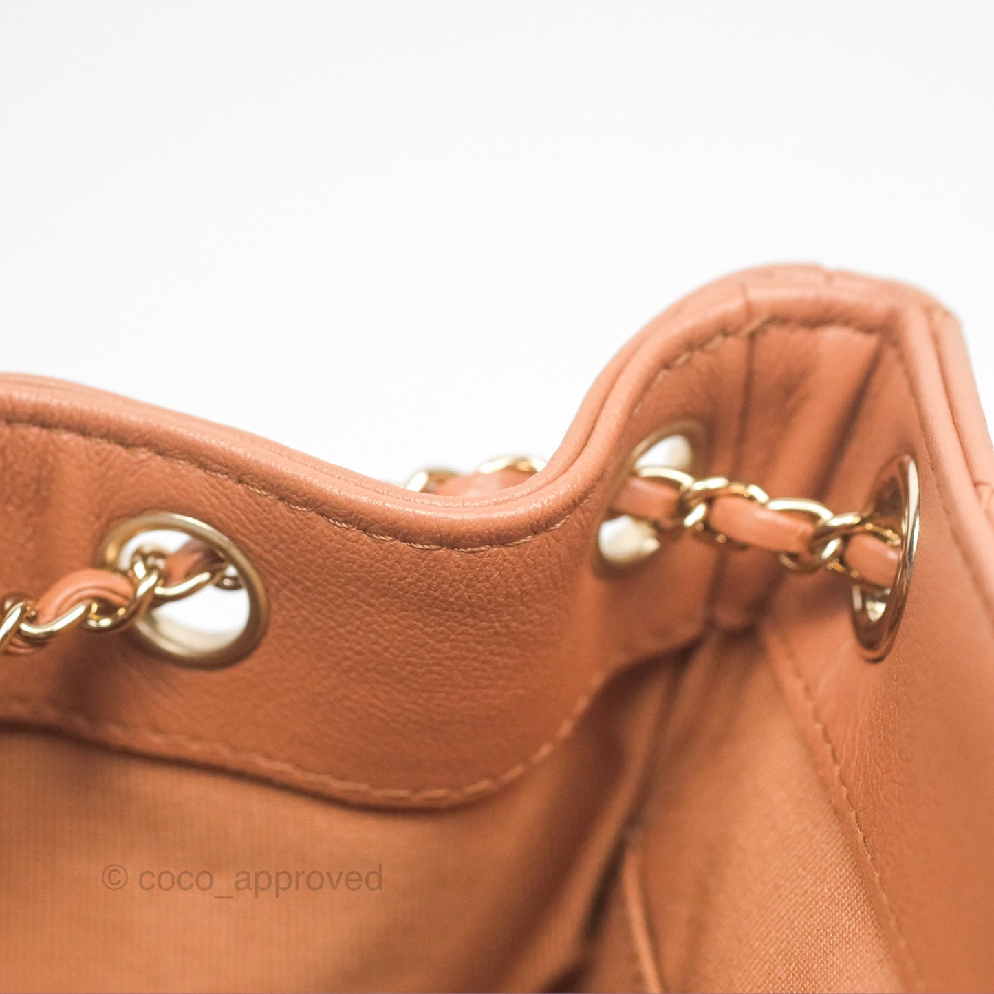 Chanel Small Duma Drawstring Backpack Camel Calfskin 24P