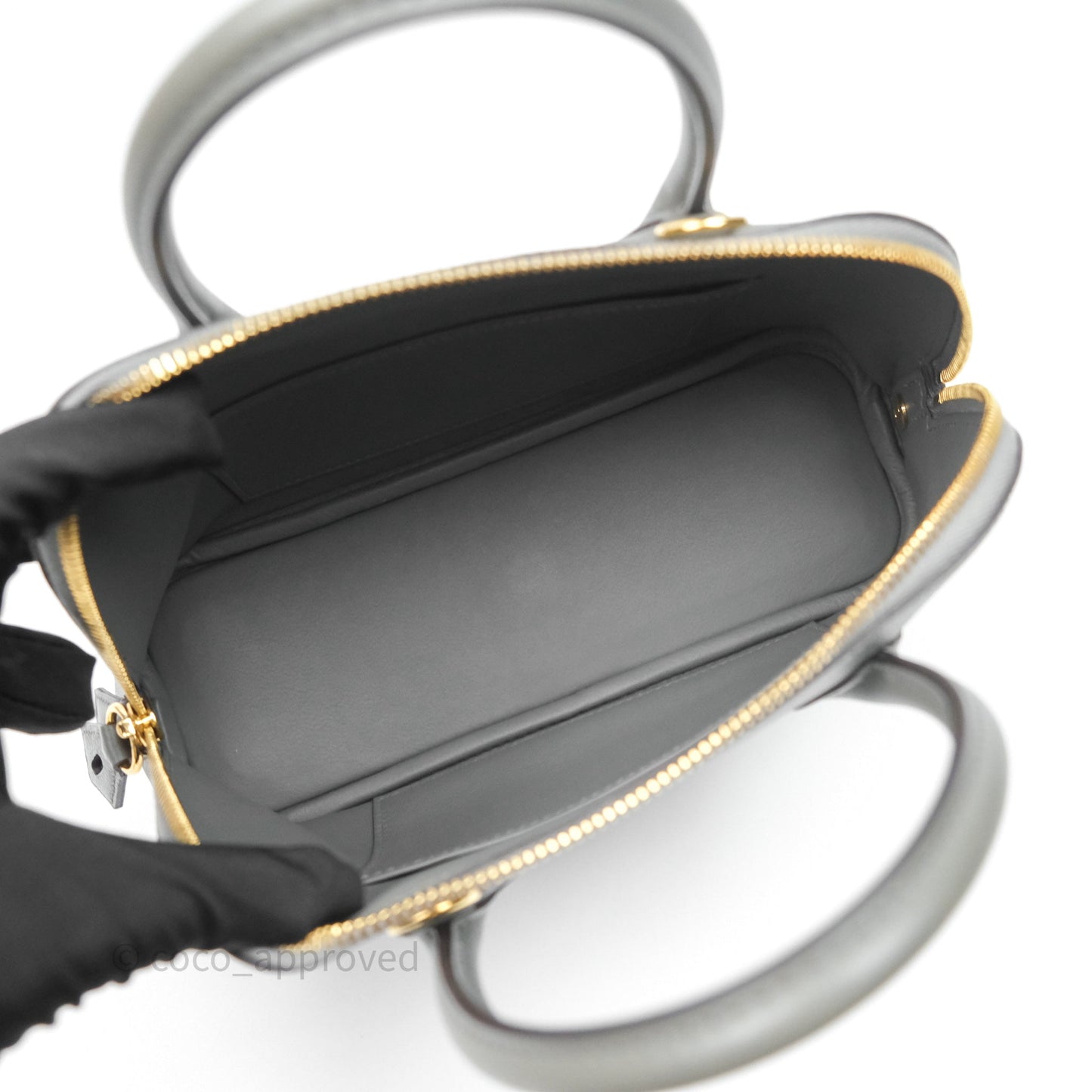 Hermès Bolide 1923 25 Gris Meyer 0L Evercolor Gold Hardware