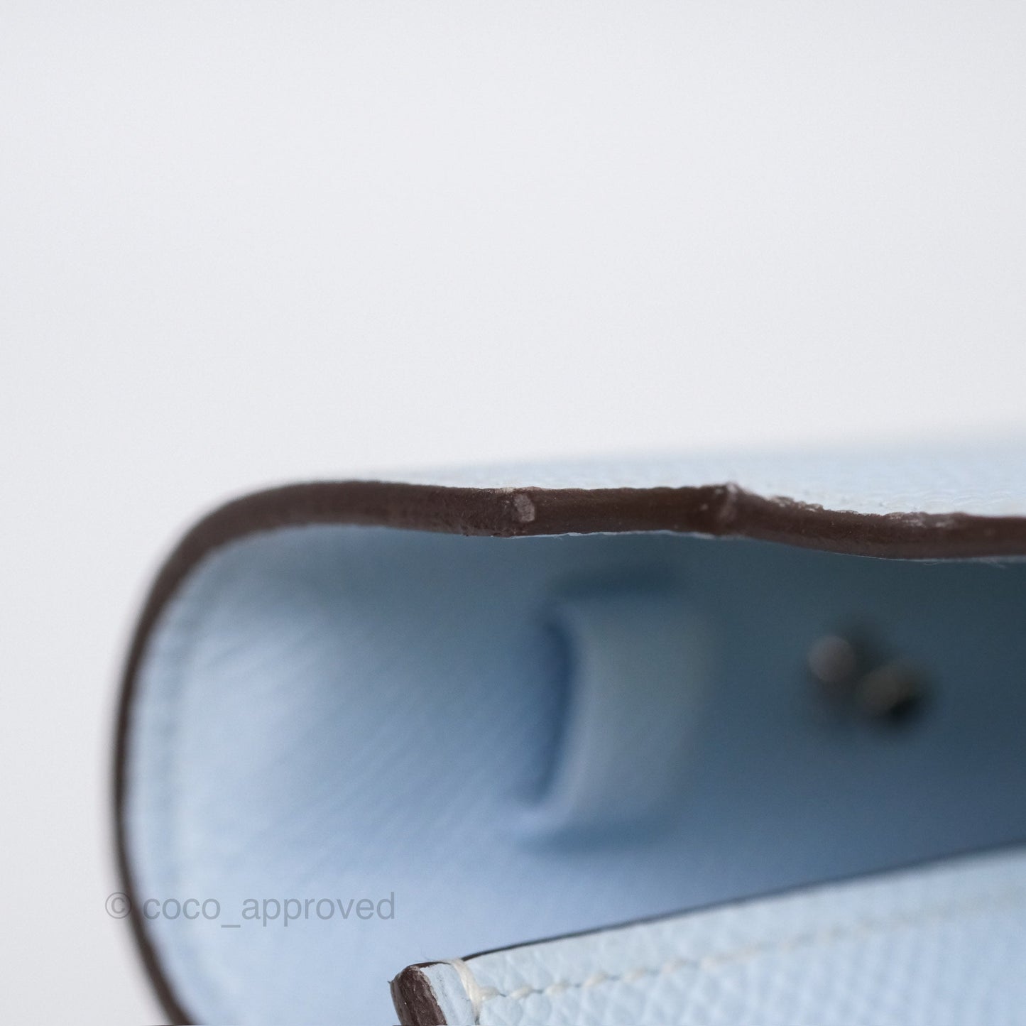 Hermès Kelly To Go Wallet Bleu Brume T0 Epsom Palladium Hardware