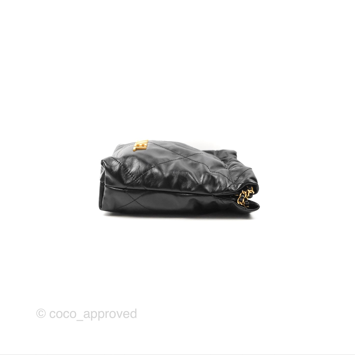 Chanel 22 Mini Bag Black Crumpled Calfskin