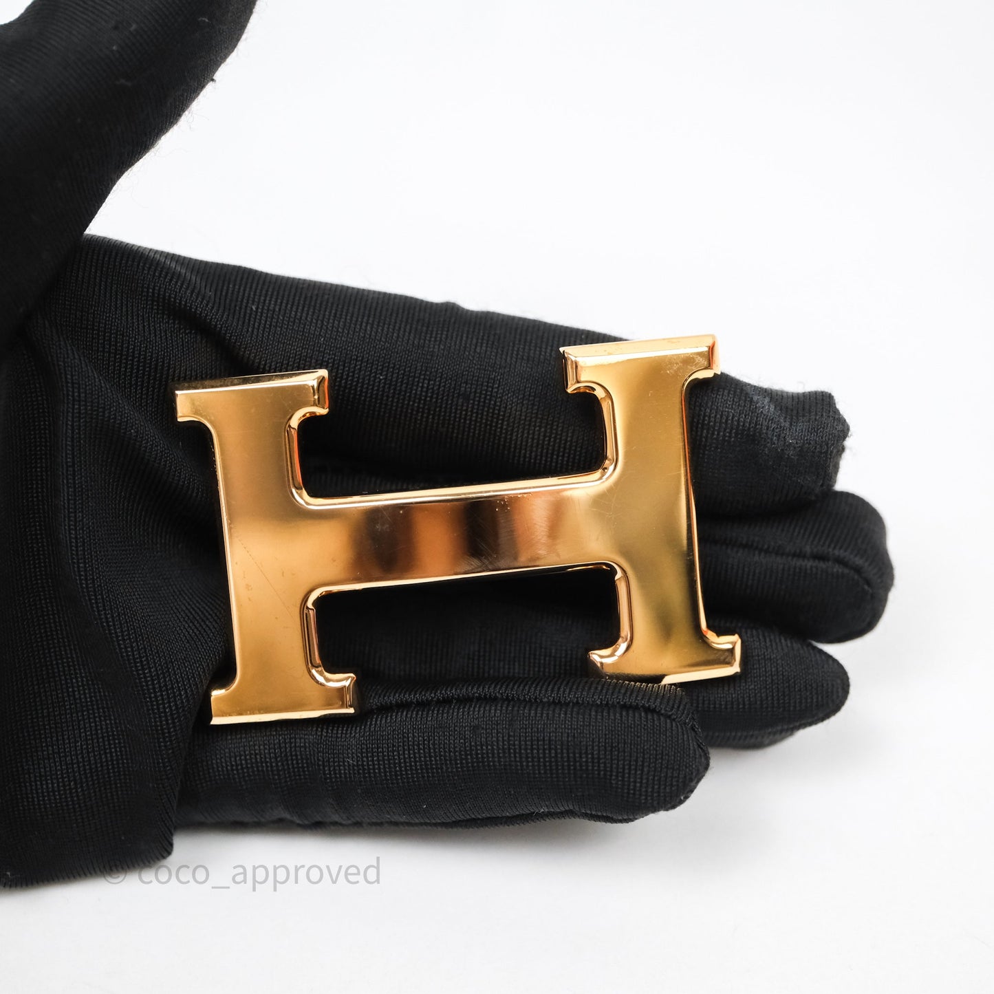 Hermès H Belt Buckle & Reversible Strap Black Gold Hardware