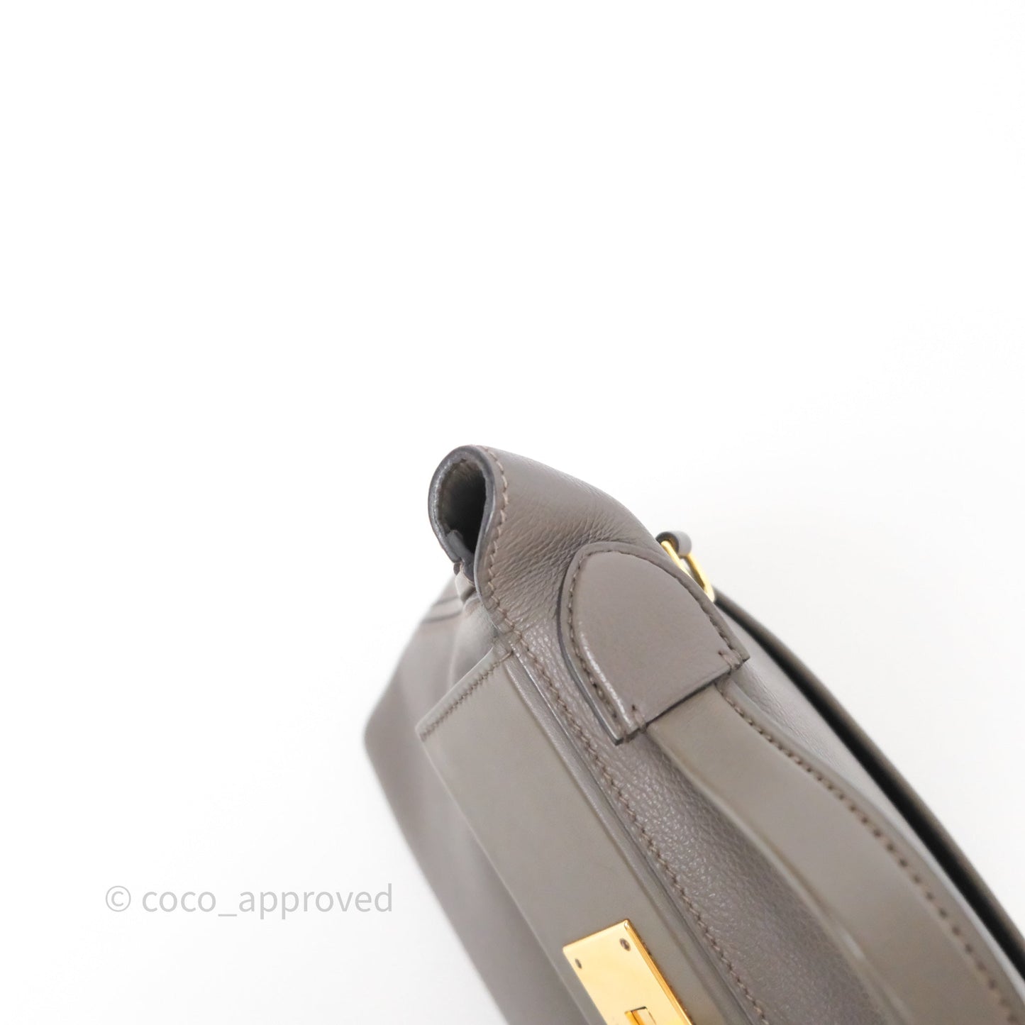 Hermès 24/24 21 Mini Gris Etain 8F Evercolor/ Swift Gold Hardware