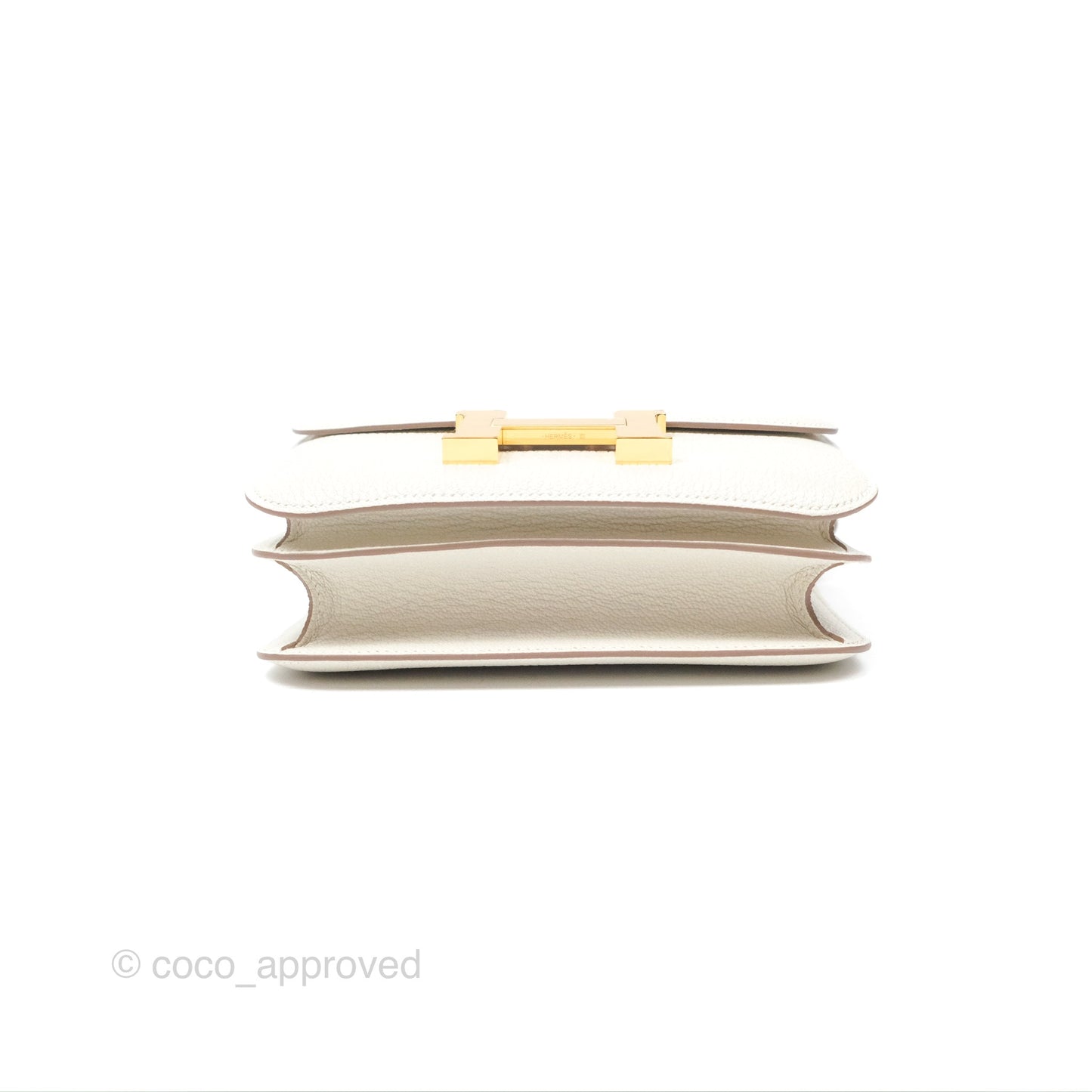 Hermès Constance Mini 18cm Mushroom Chevre Mysore Gold Hardware