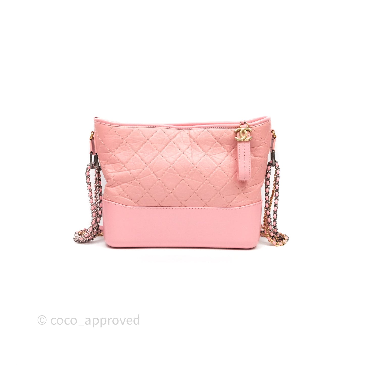 Chanel Large Gabrielle Hobo Pink Aged Calfskin Mixed Hardware 19S
