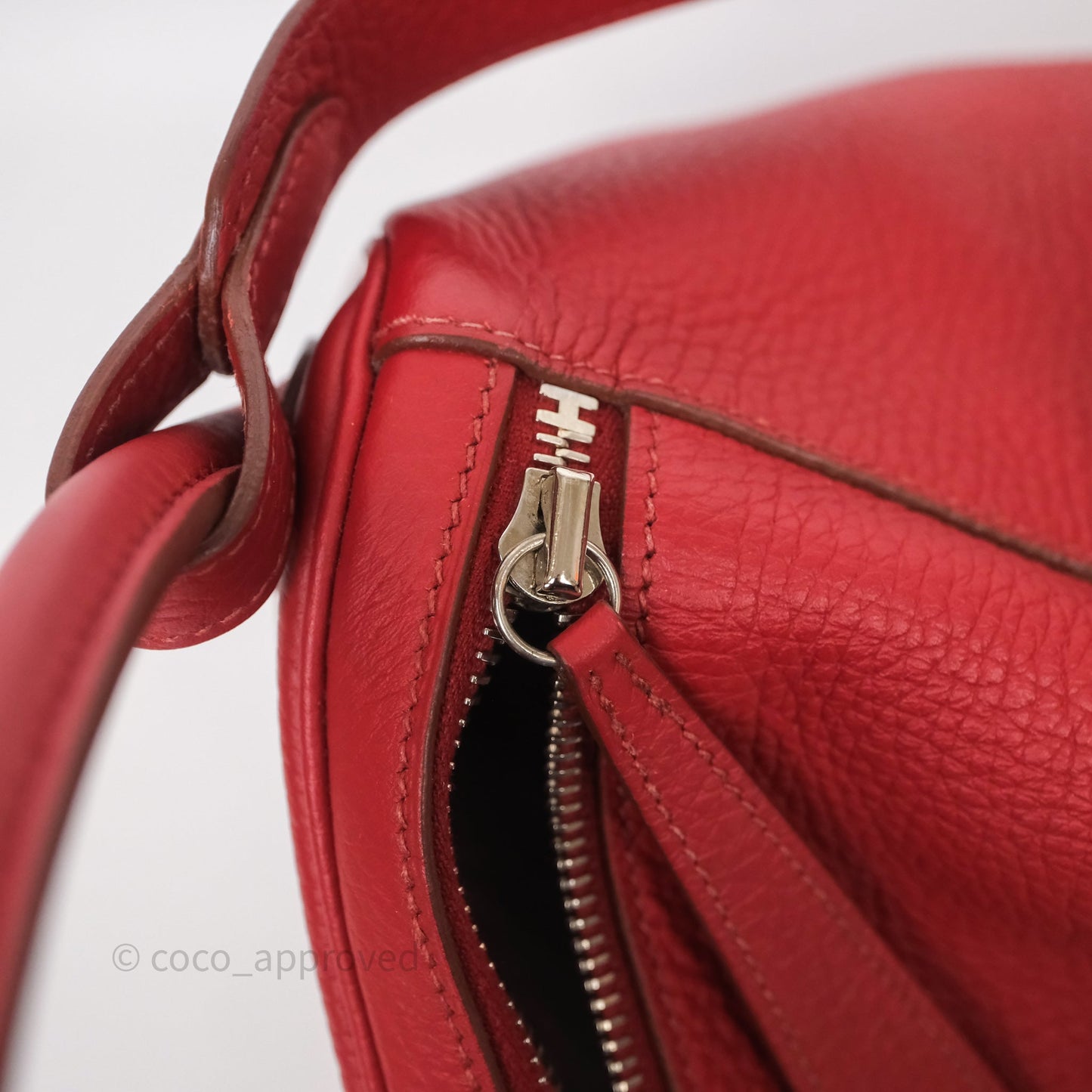 Hermès Lindy 30 Rouge Garance 54 Clemence Palladium Hardware