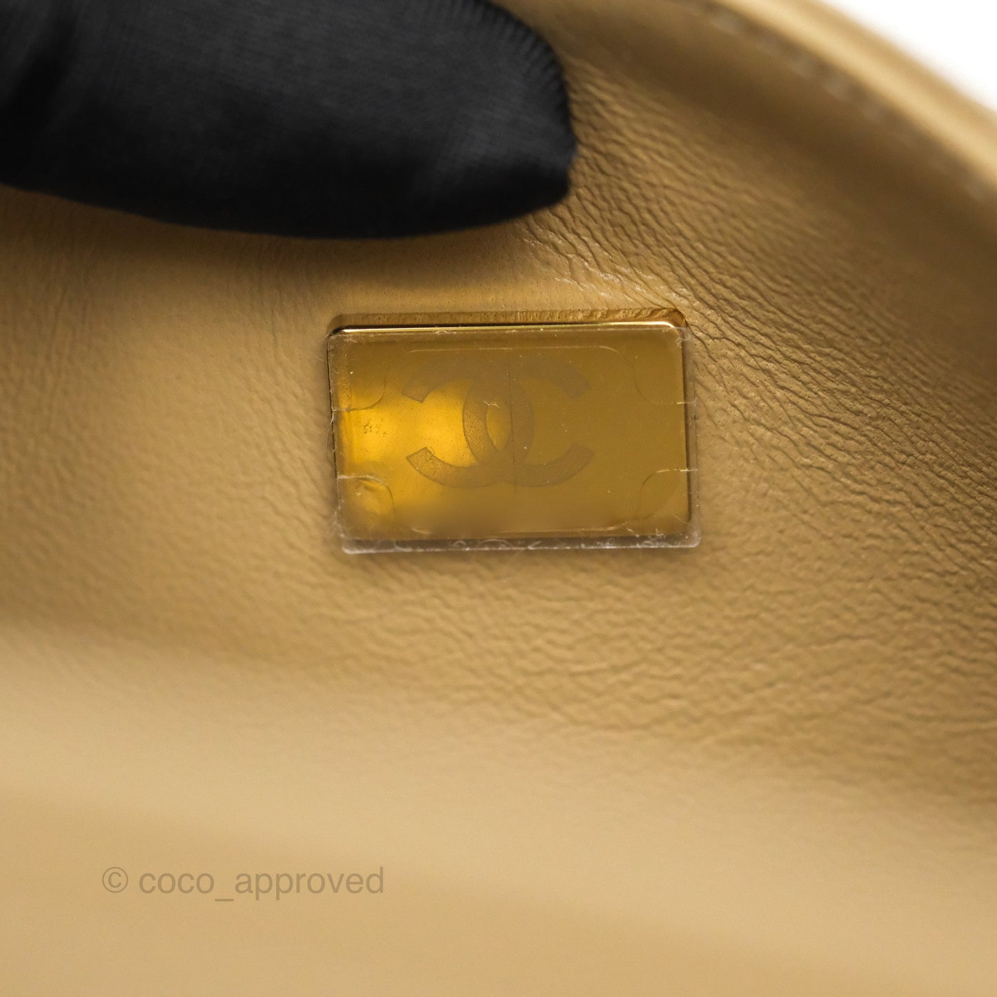 Chanel Small S/M Classic Flap Dark Beige Caviar Gold Hardware 21A