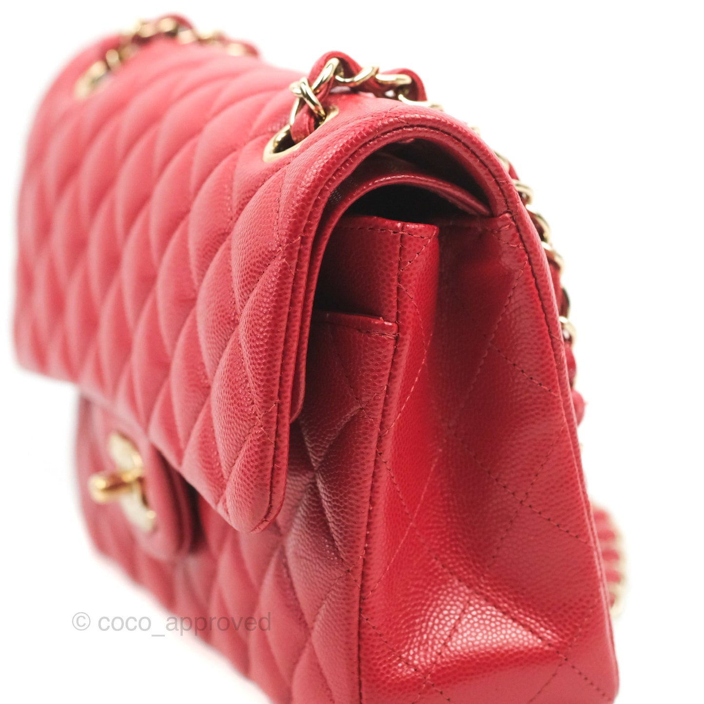 Chanel Classic Small S/M Flap Red Caviar Gold Hardware