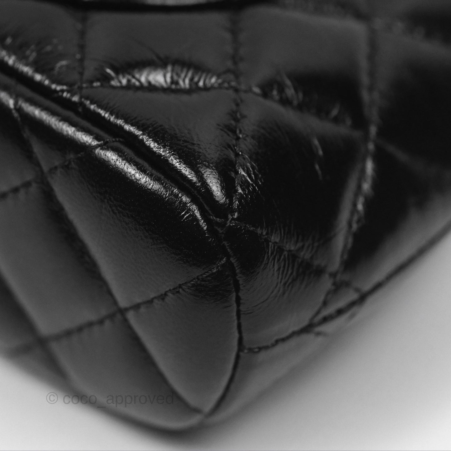 Chanel Mini Handle Clutch with Chain Black Shiny Lambskin Gold Hardware