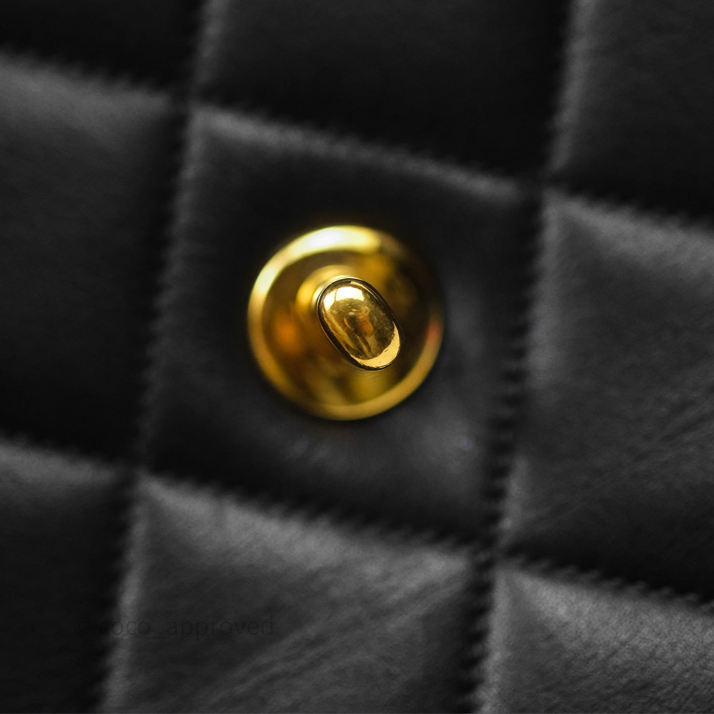 Chanel Vintage Maxi Quilted CC Flap Bag Black Lambskin Gold Hardware