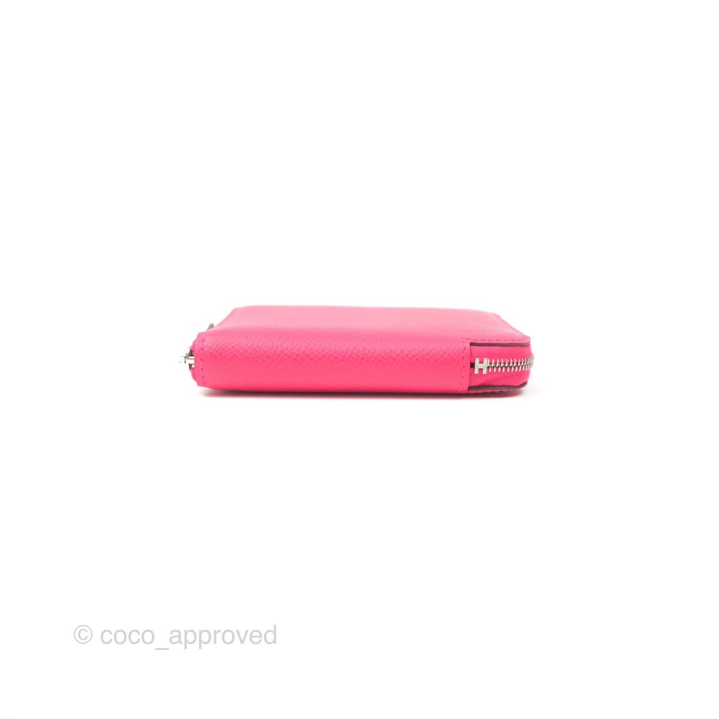 Hermès Silk In Compact Wallet Rose Extreme/ Colvert Epsom