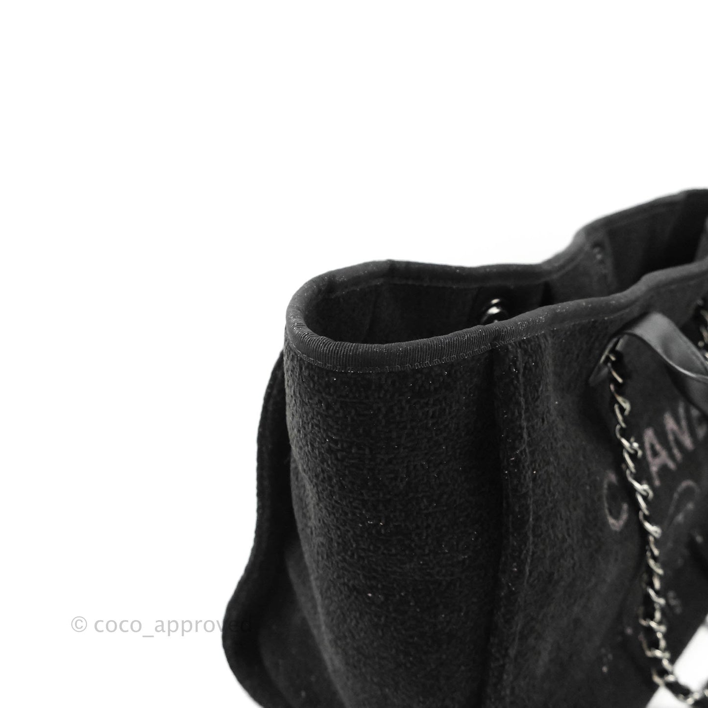Chanel Large Deauville Black Glitter Lurex