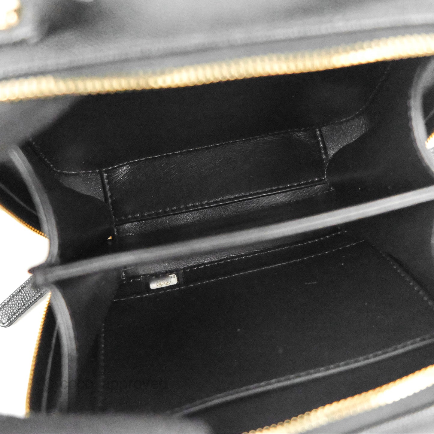 Chanel Quilted Small CC Filigree Vanity Case Black Caviar Gold Hardware