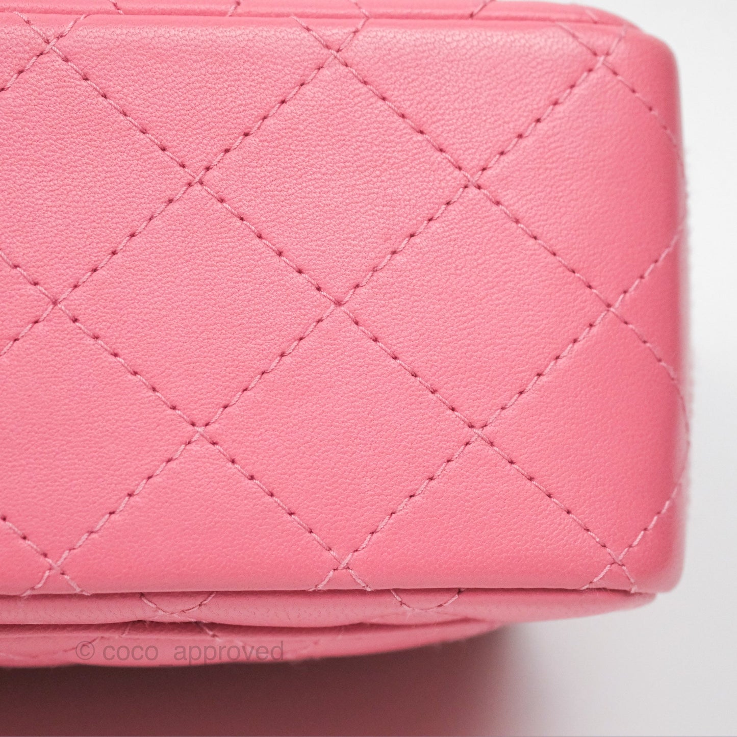 Chanel Quilted Mini Square Lambskin Pink Gold Hardware