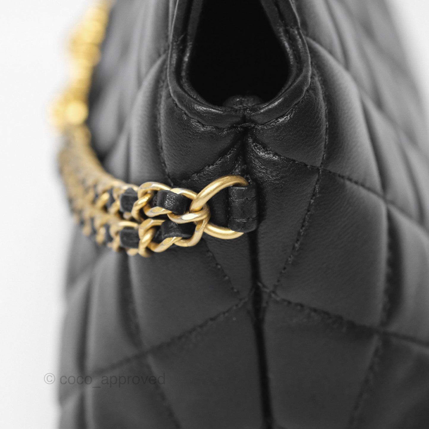 Chanel Clutch With Chain Black Lambskin Gold Hardware 23A