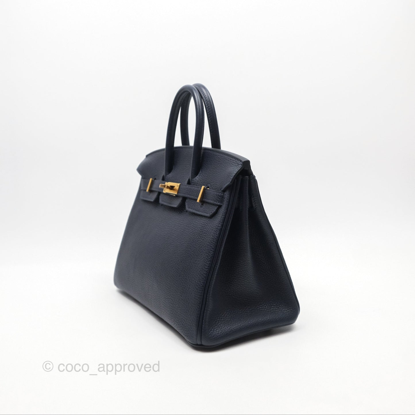 Hermès Birkin 25 Retourne Bleu Nuit 2Z Togo Gold Hardware