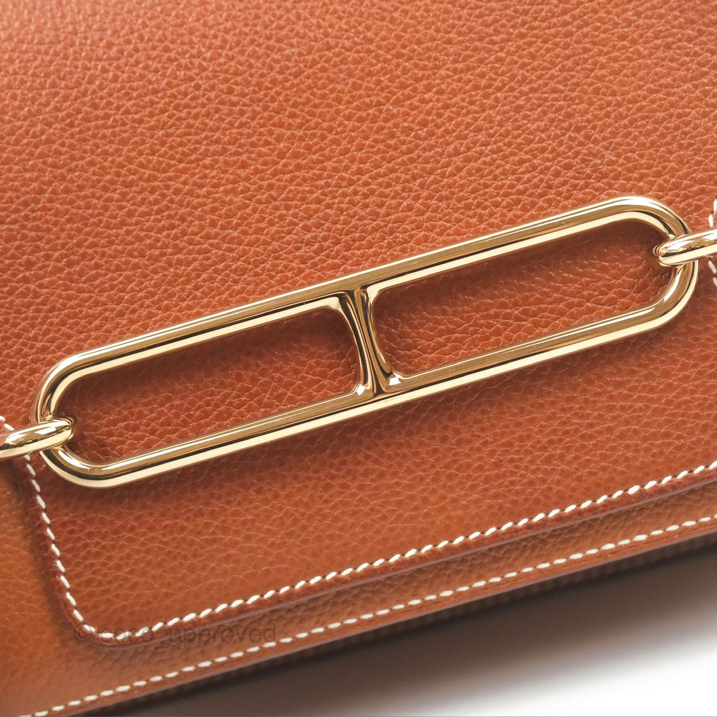 Hermès Roulis Mini 18 Fauve Barenia Gold Hardware