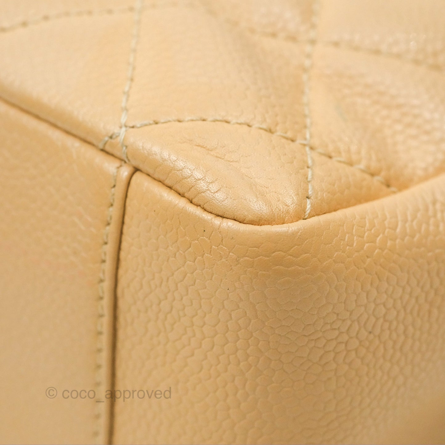 Chanel GST Beige Caviar Silver Hardware