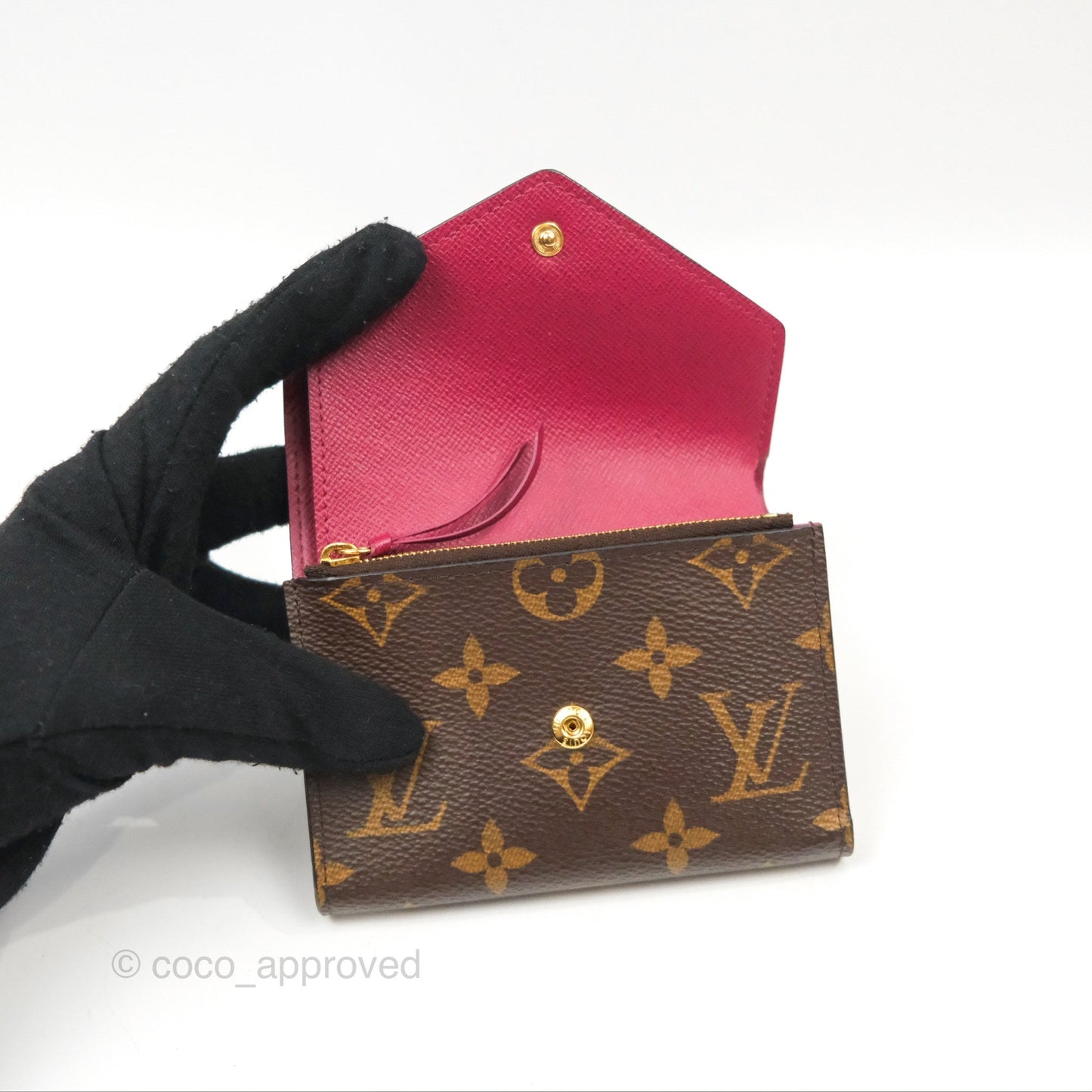 Louis Vuitton Victorine Wallet Monogram Canvas Fuchsia Pink