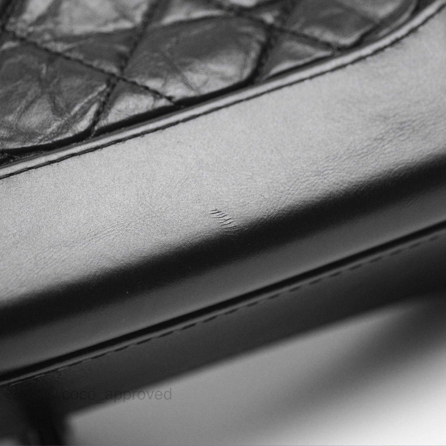 Chanel Small Gabrielle Hobo Quilted Black Aged Calfskin