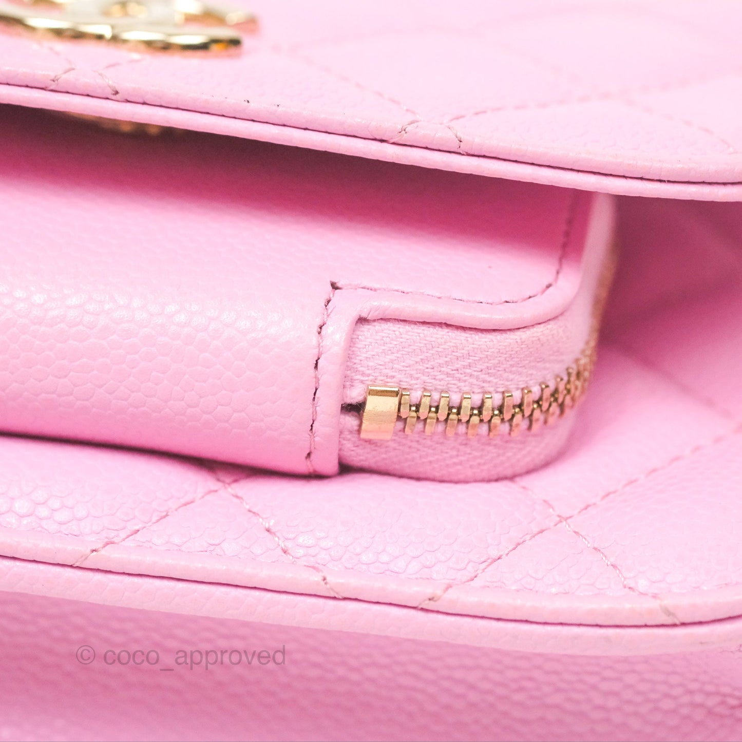 Chanel Business Affinity Clutch With Chain Pink Caviar Gold Hardware