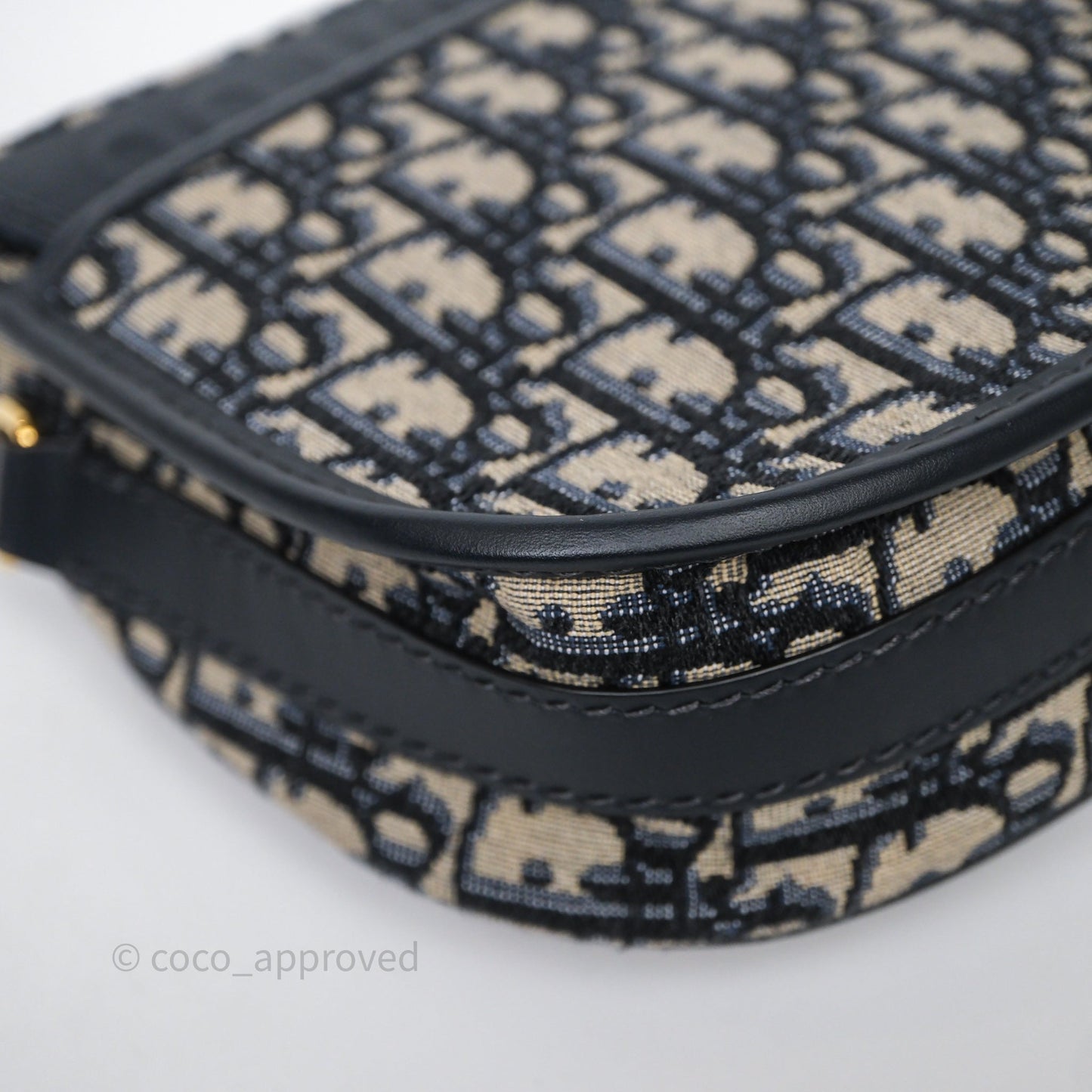 Christian Dior Medium Bobby Bag Blue Oblique Jacquard Canvas