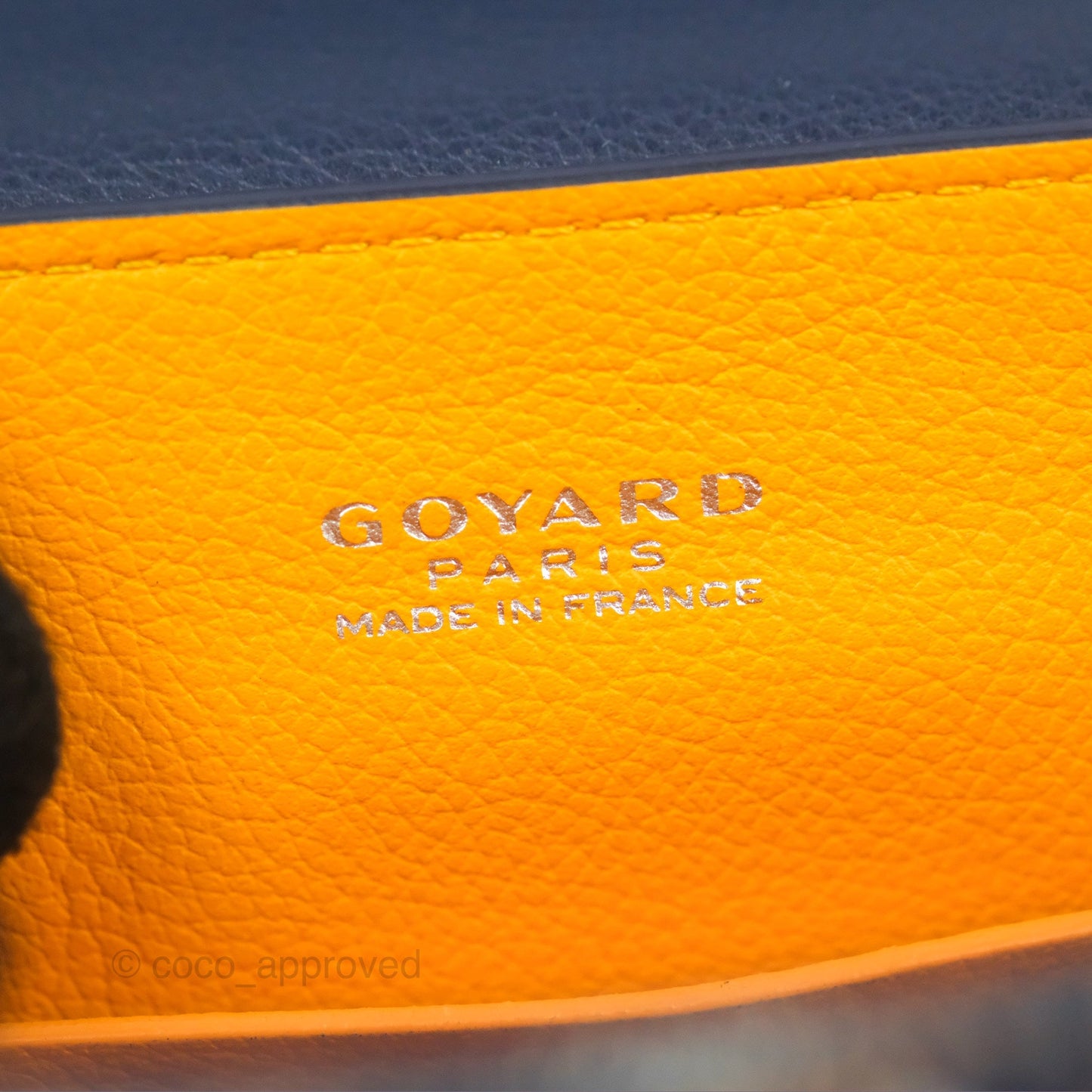 Goyard Saïgon Mini Bag Navy Goyardine Canvas/Chevroches Calfskin