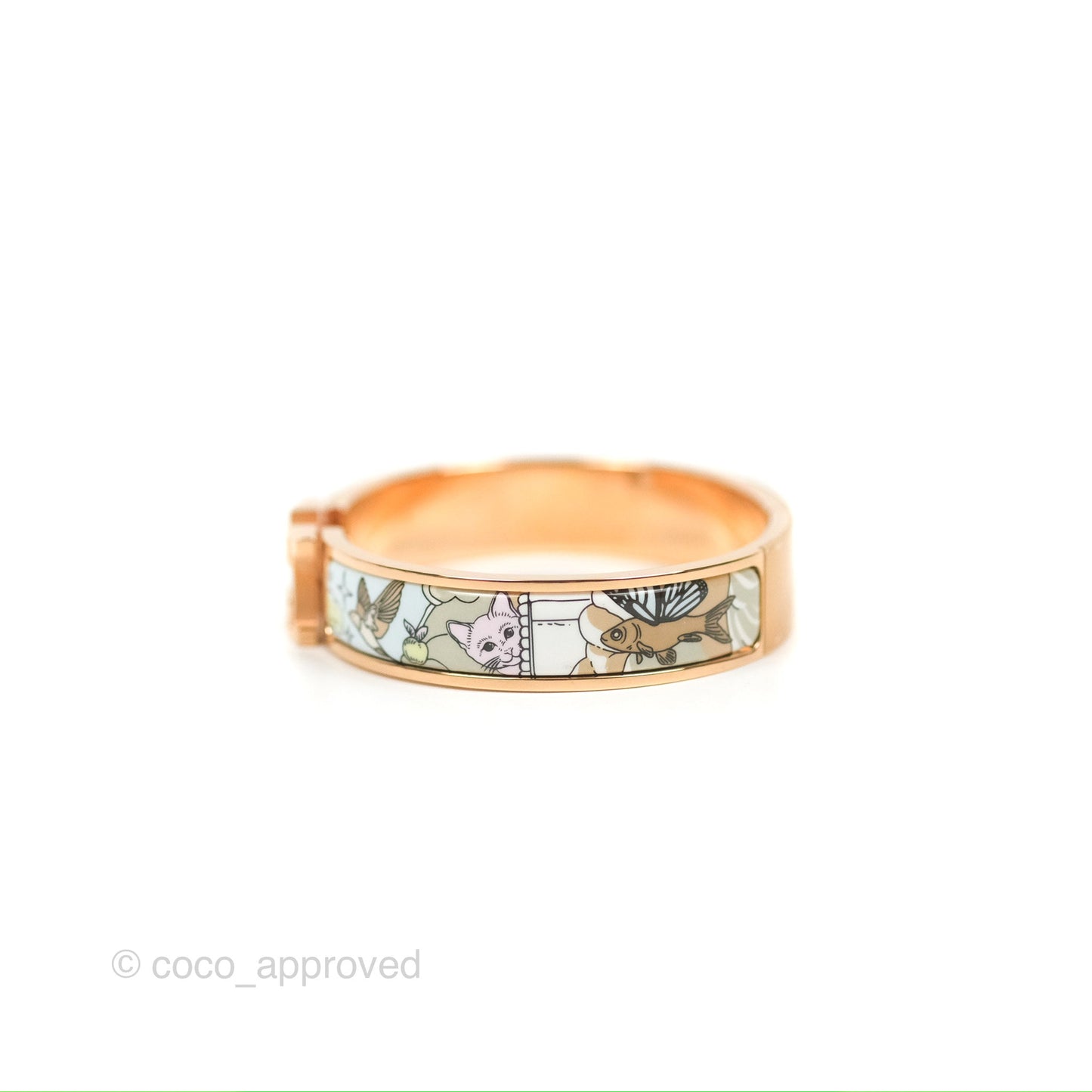 Hermes Clic H Dans les Nuages Bracelet Songe Pastel Rose Gold Hardware