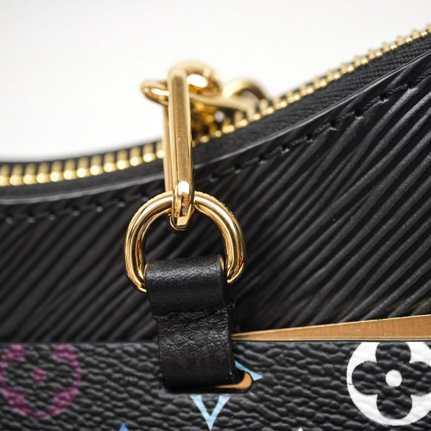 Louis Vuitton TM Epi Marellini Bag Monogram Black Gold Hardware