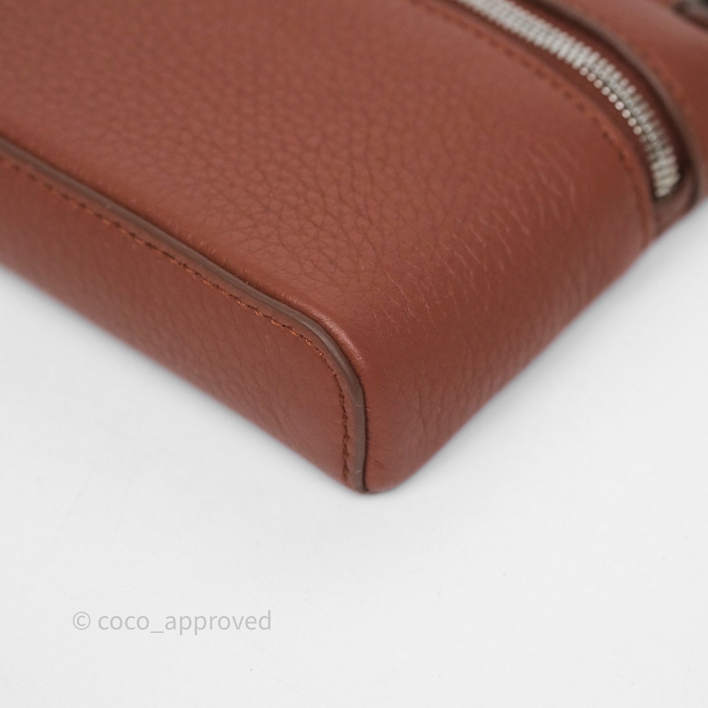 Loro Piana Extra Pocket Mini Pouch Kummel Grained Calfskin