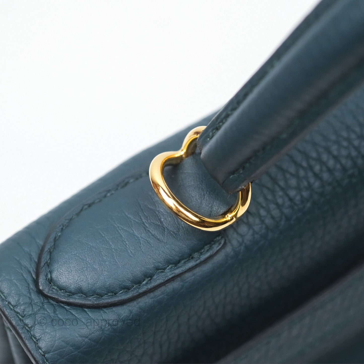 Hermès Kelly 28 Retourne Dark Green Clemence Gold Hardware