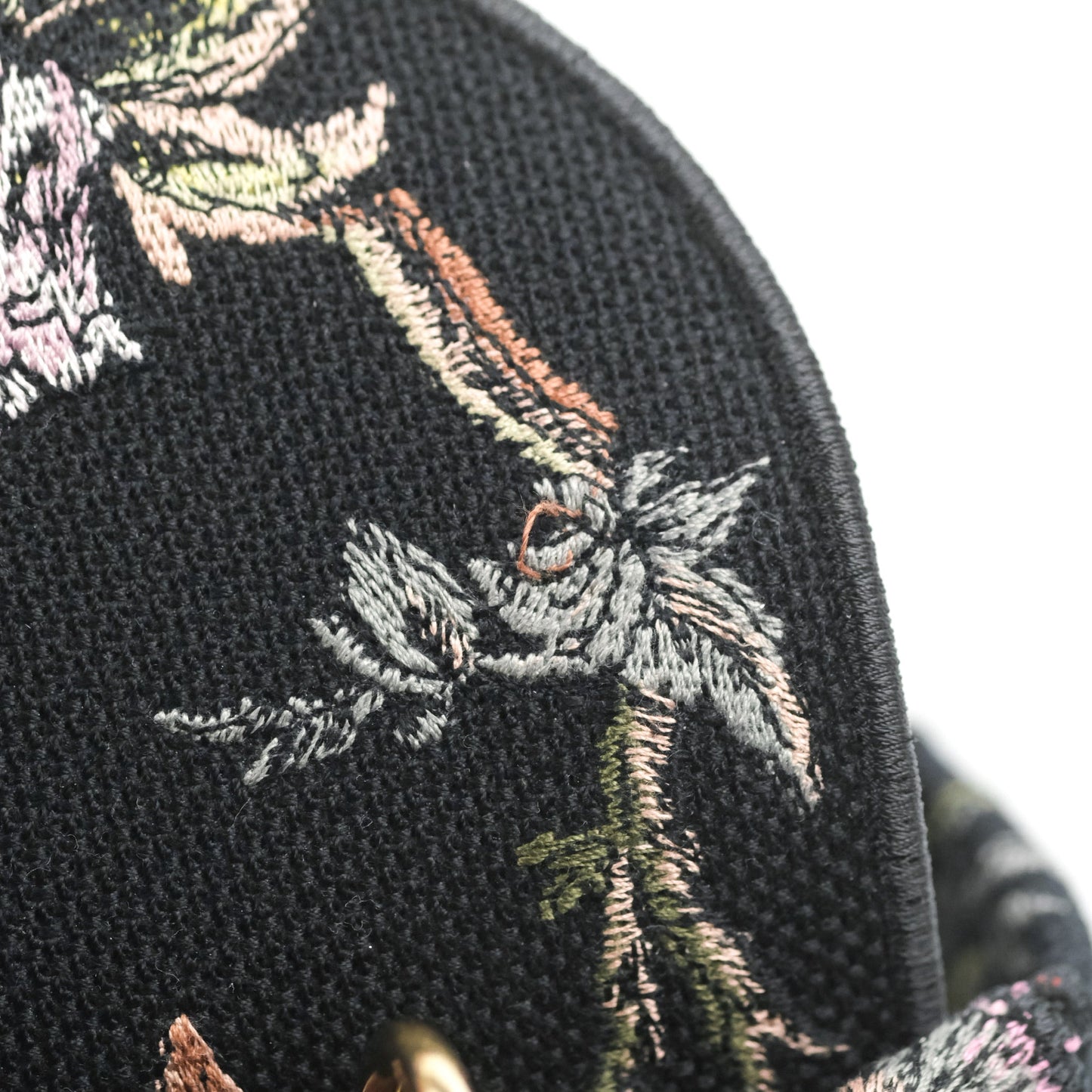 Christian Dior Medium Lady D-Lite Bag Black Dior Jardin Botanique Embroidery