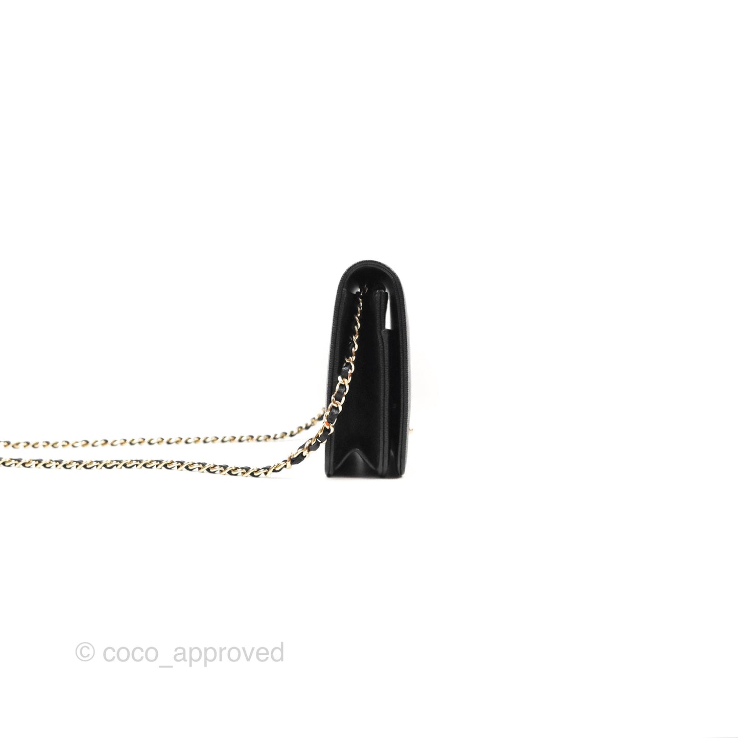 Chanel Mademoiselle WOC Black Caviar Gold Hardware