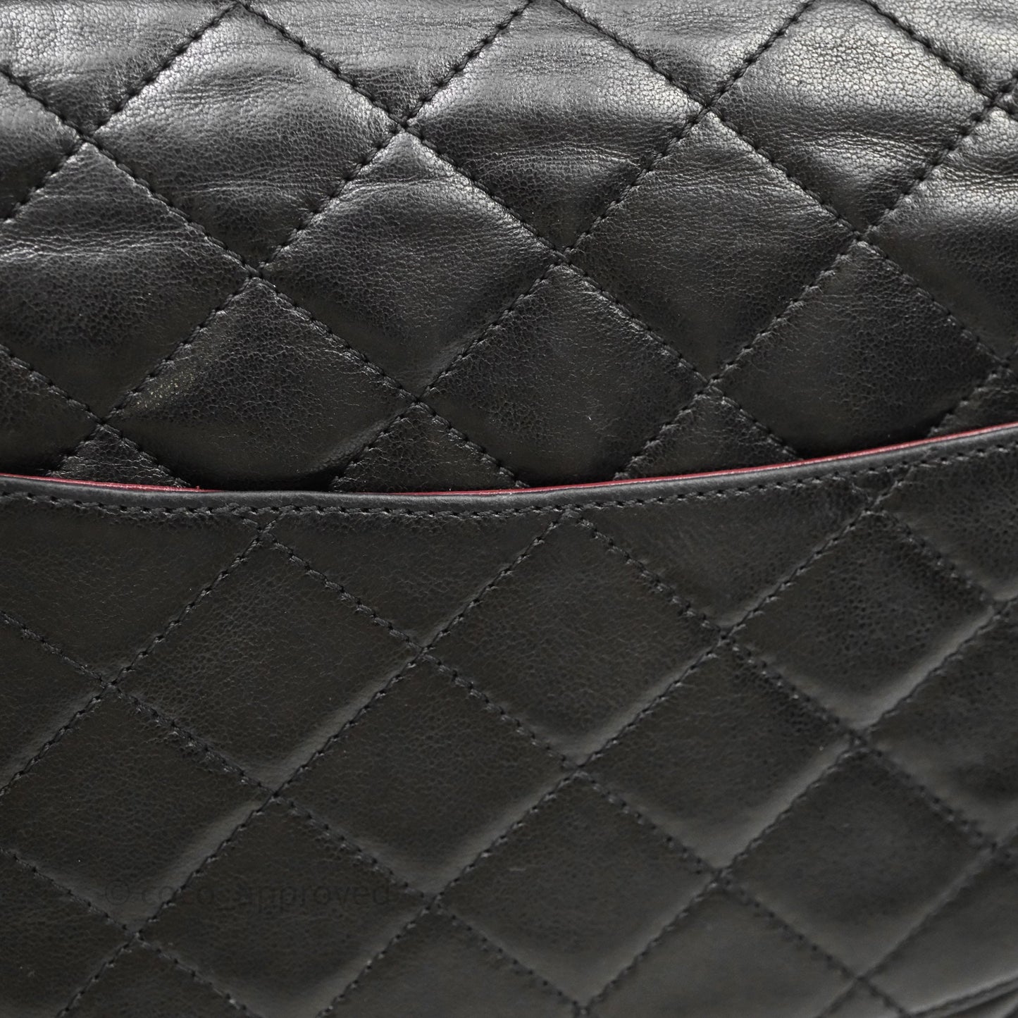 Chanel Quilted Vintage Flap Bag Lambskin Black 24K Gold Hardware