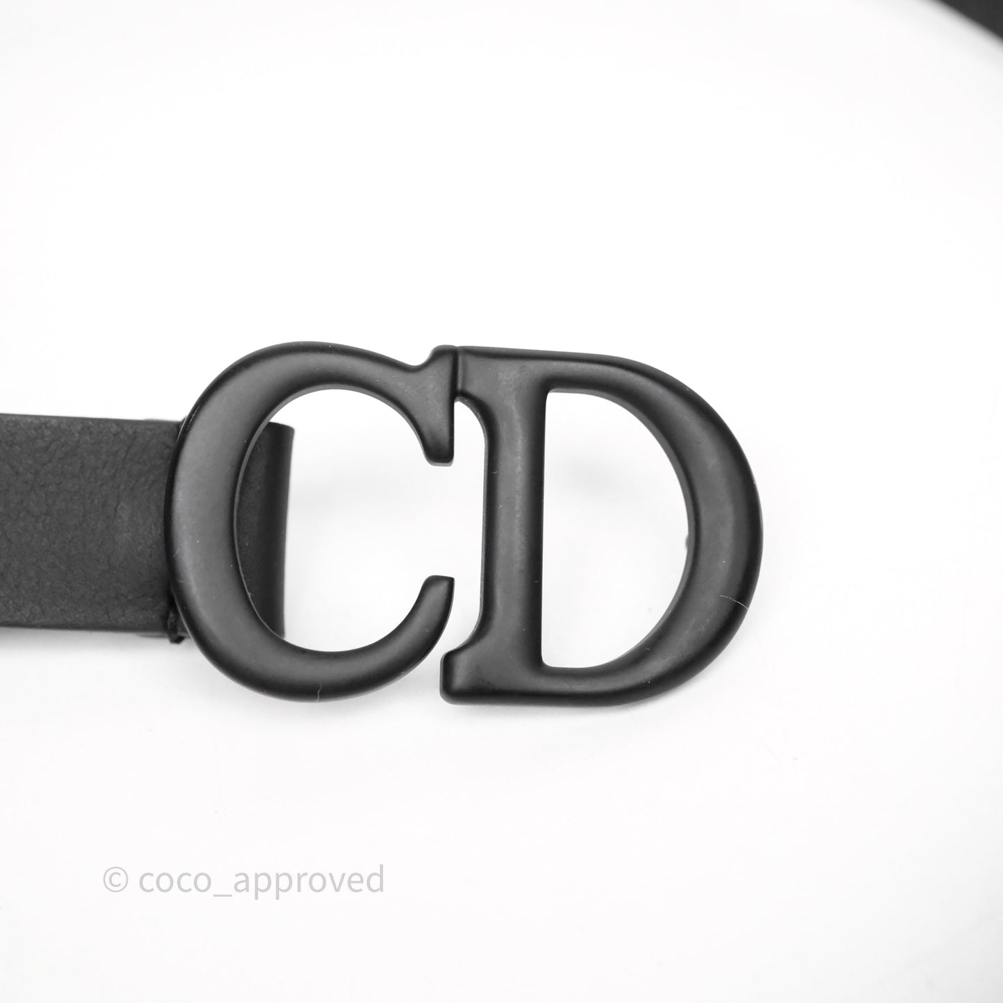 Christian Dior Saddle Belt 20mm Ultramatte So Black Calfskin Size 85
