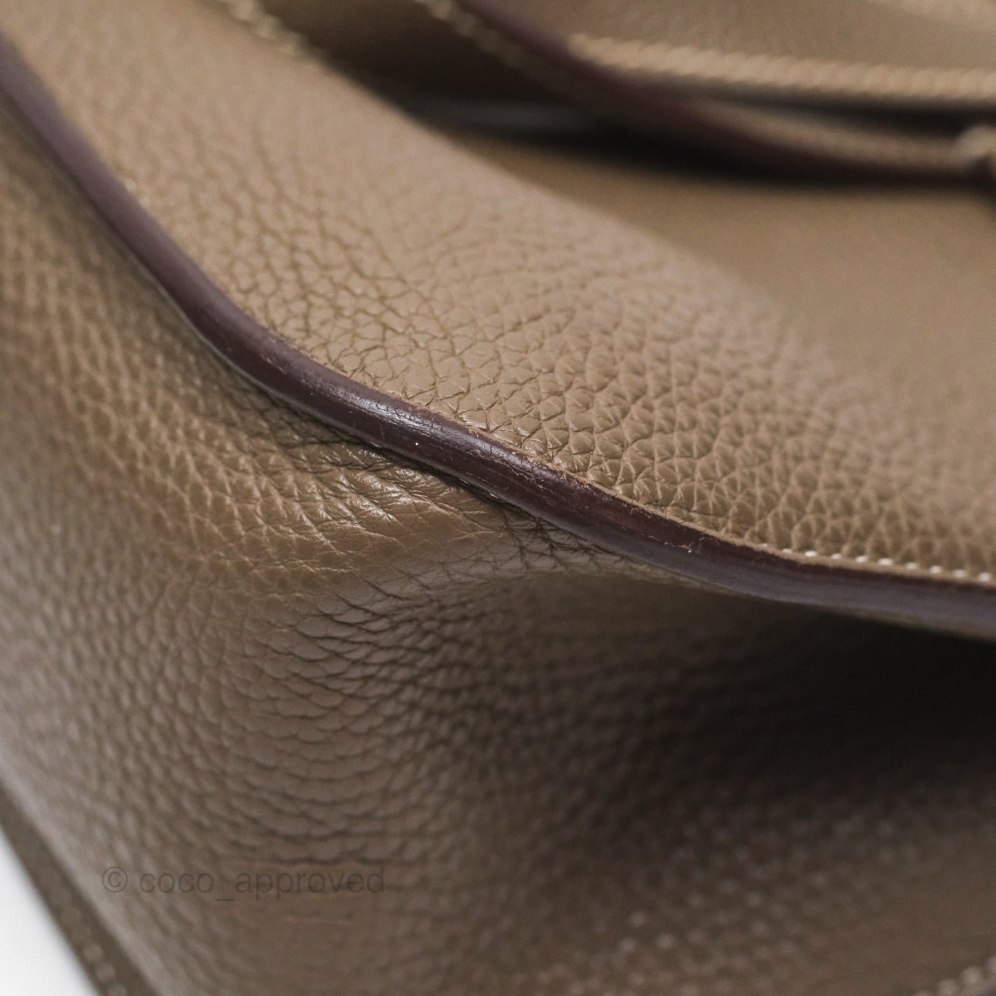 Hermès Halzan 31 Etoupe Clemence Palladium Hardware
