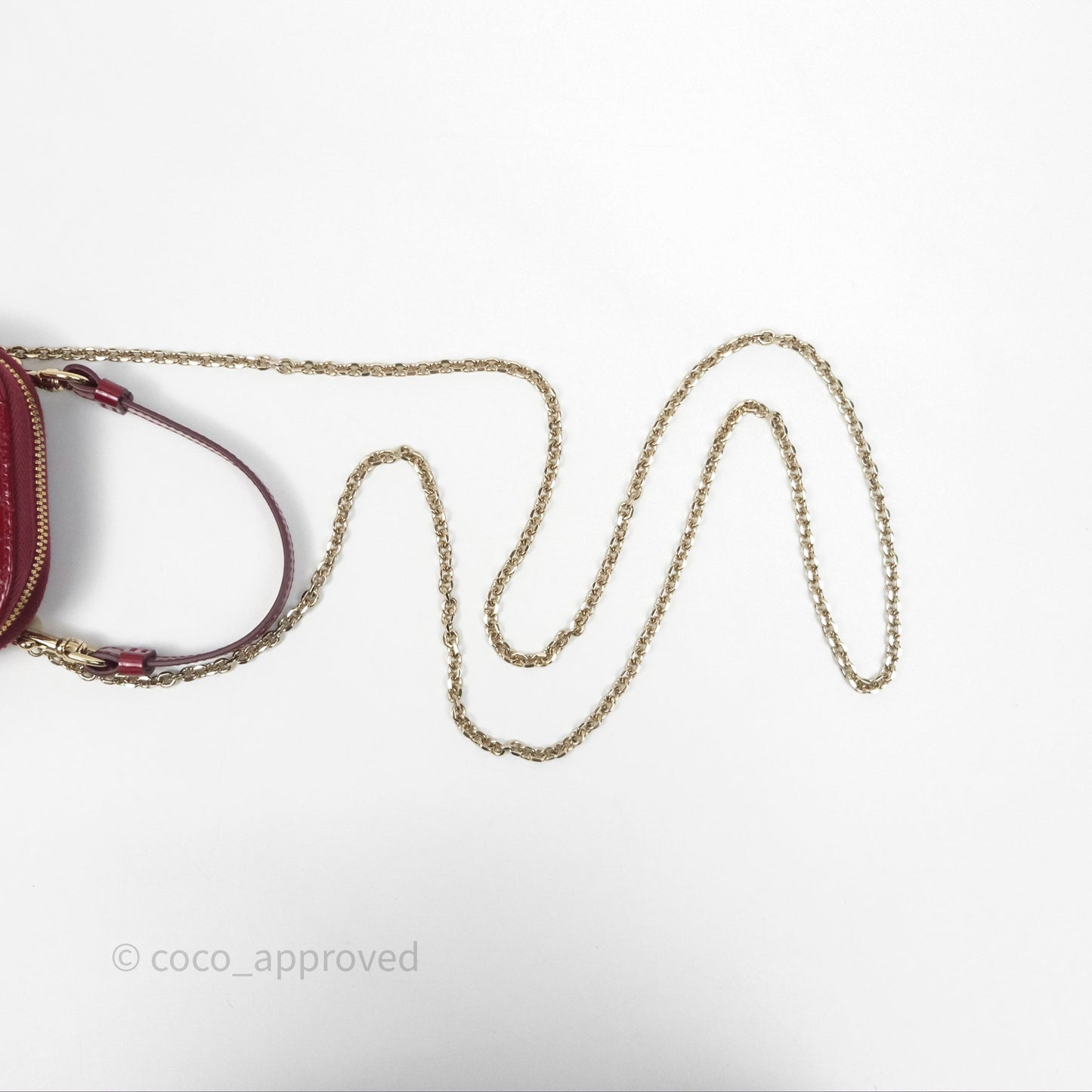 Christian Dior Lady Dior Call'in Dior Phone Holder Red Patent Cannage Calfskin