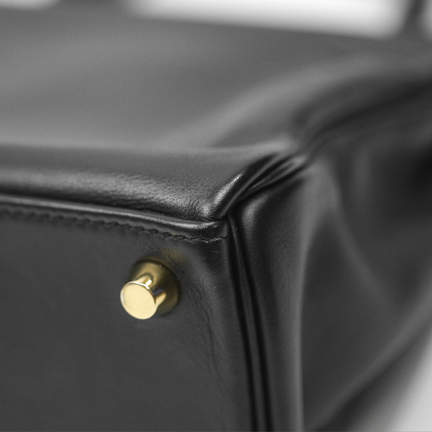 Hermès Retourne Kelly 25 Black Noir 89 Swift Gold Hardware