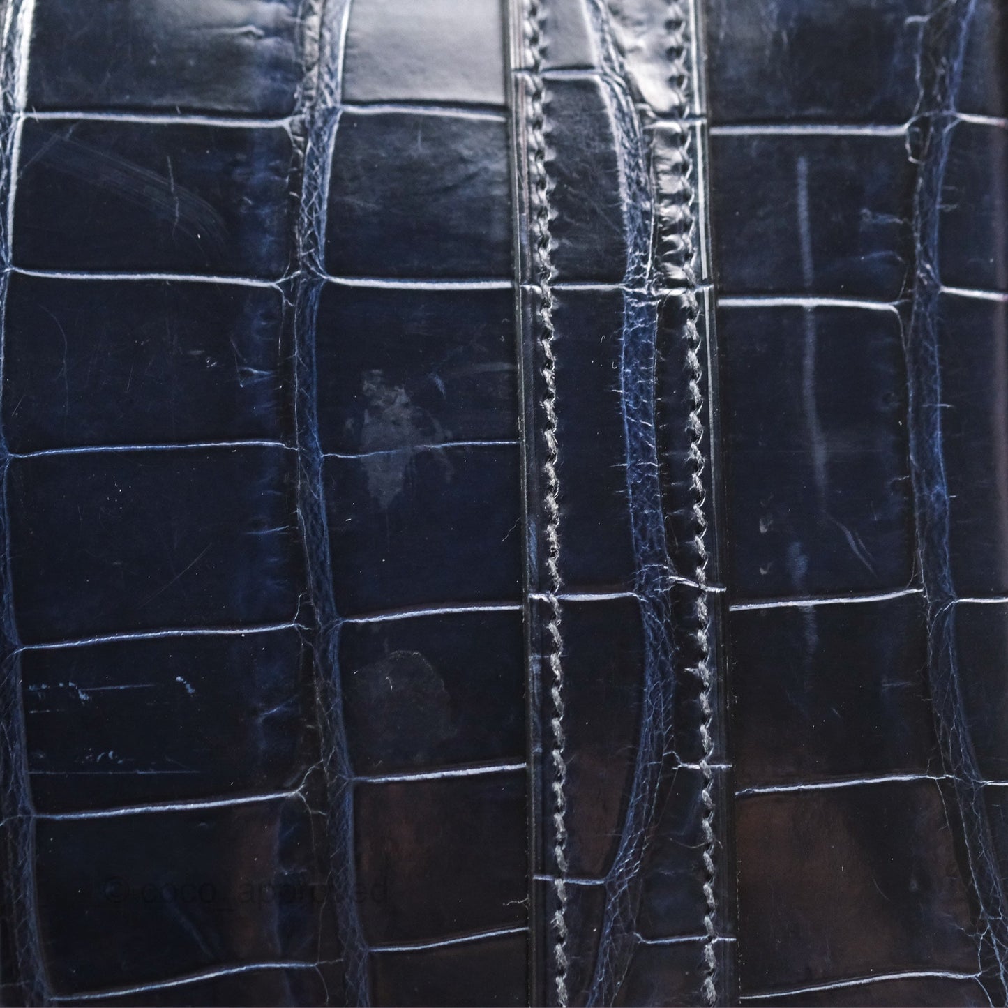 Hermès Birkin 35 Porosus Marine 78 Palladium Hardware