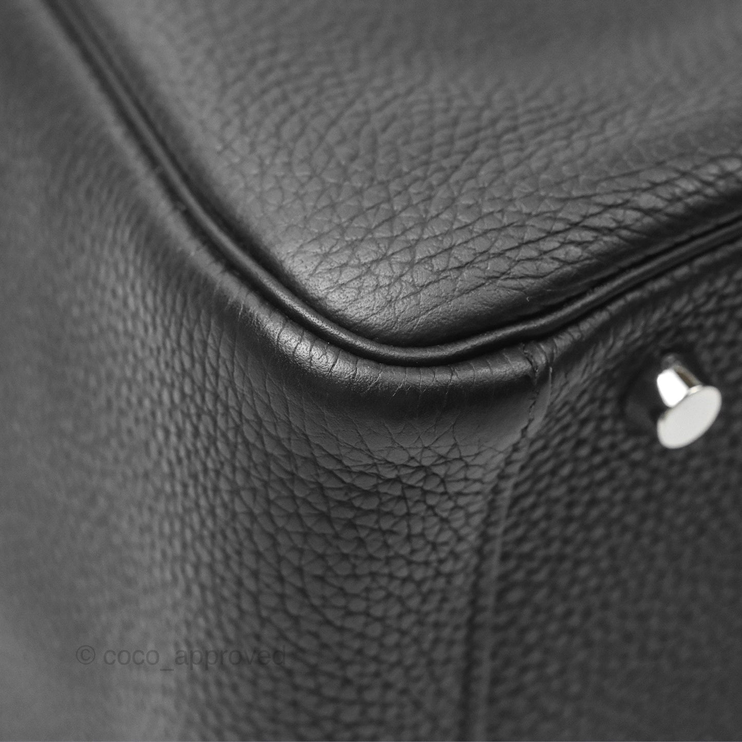 Hermès Lindy 30 Black Clemence Palladium Hardware