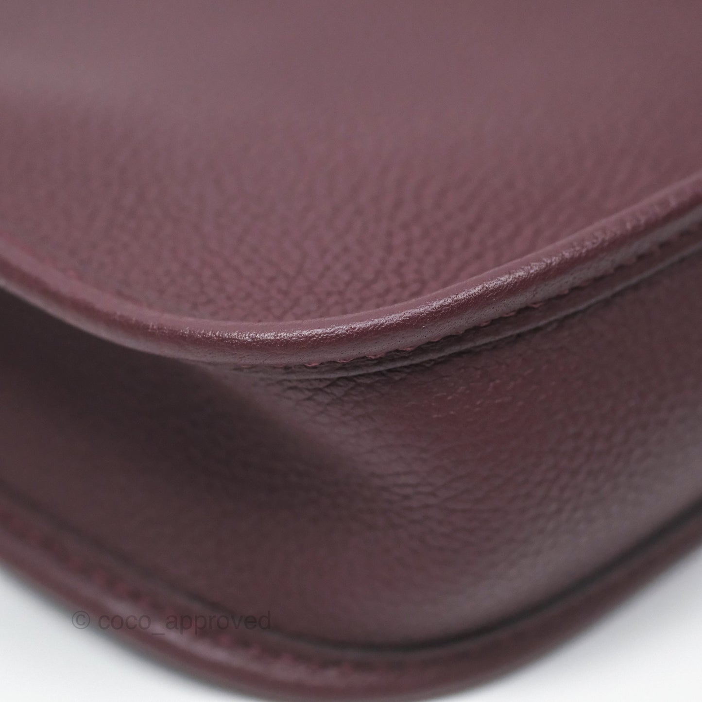 Hermès Mini Evelyne 16 Bordeaux 57 Taurillon Maurice Palladium Hardware